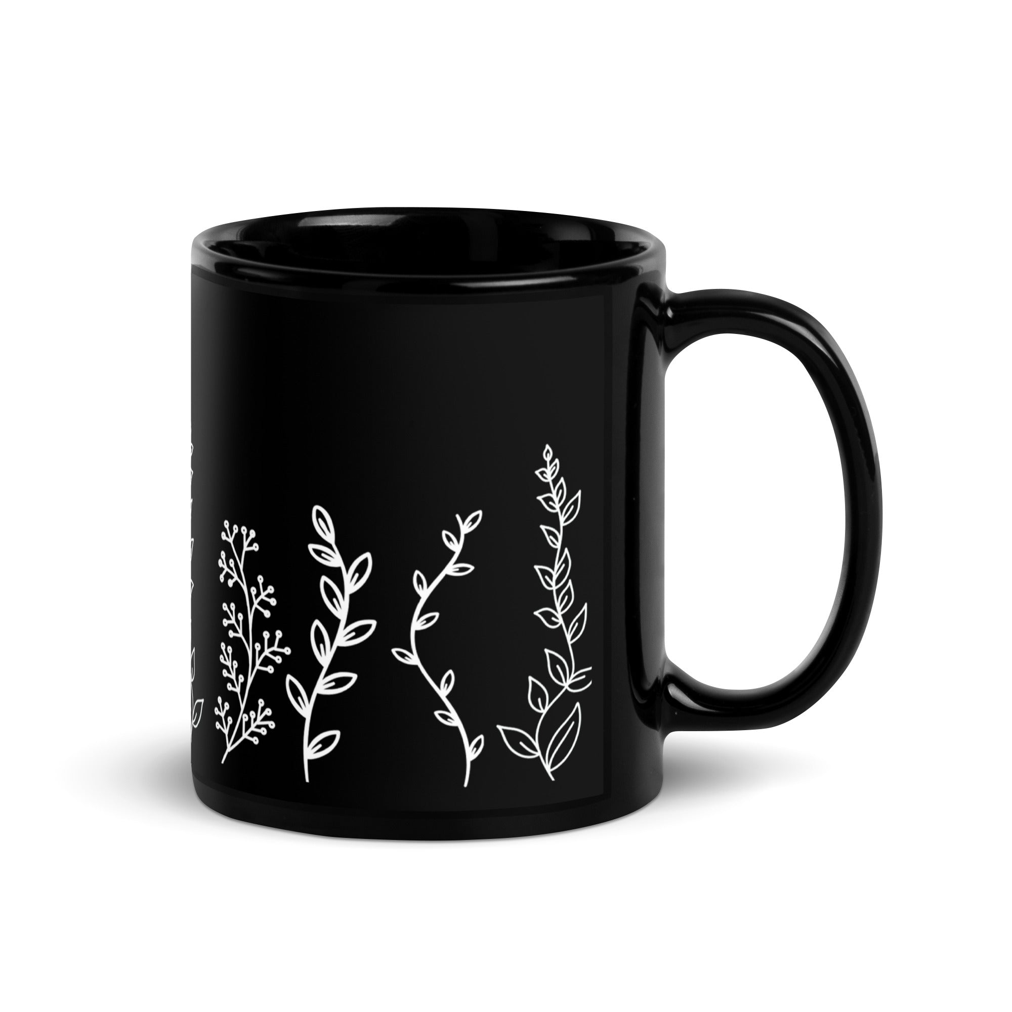 Plant Vines Ceramic Mug: Premium Quality, Sturdy and Convenient, Multiple Sizes, Perfect for Personal Use or Gifting Occasions. - JHTEE