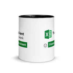 Office Excel Ceramic Mug: Premium Quality, Sturdy and Convenient, Multiple Sizes, Perfect for Personal Use or Gifting Occasions. - JHTEE
