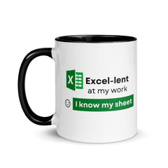 Office Excel Ceramic Mug: Premium Quality, Sturdy and Convenient, Multiple Sizes, Perfect for Personal Use or Gifting Occasions. - JHTEE