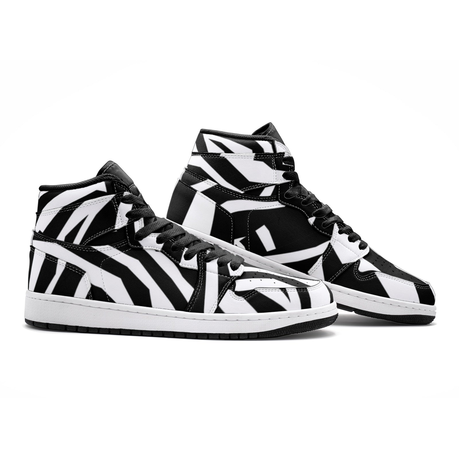 Sleek Black and White Design Unisex Sneaker TR