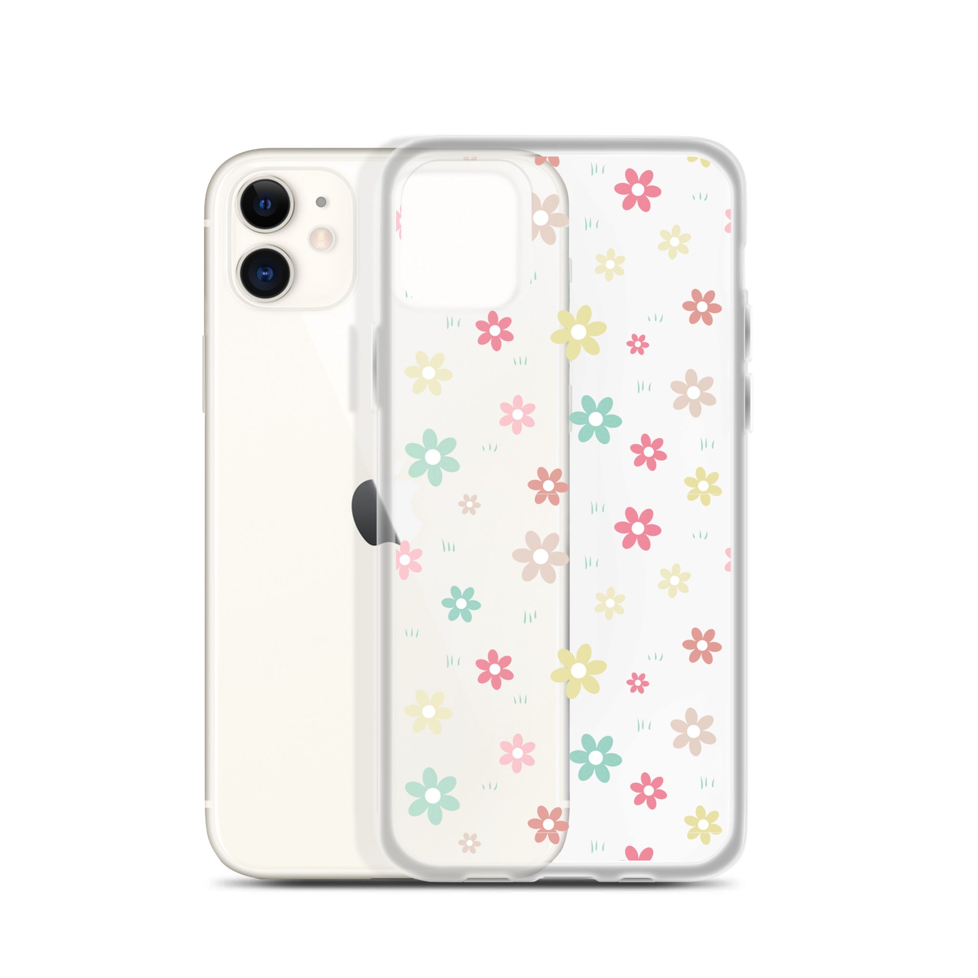 Flowers Doodle Clear iPhone® Case, Transparent Luxury Cover, Scratch-Resistant, Available For All Models, JHTEE Accessories., - JHTEE, Clear iPhone case, Clear phone case, Dust-proof case, #tag4#, #tag5#, #tag6#, #tag7#, #tag8#, #tag9#, #tag10#, #tag11#, #tag12#, #tag13#, #tag14#, #tag15#, #tag16#, #tag17#, #