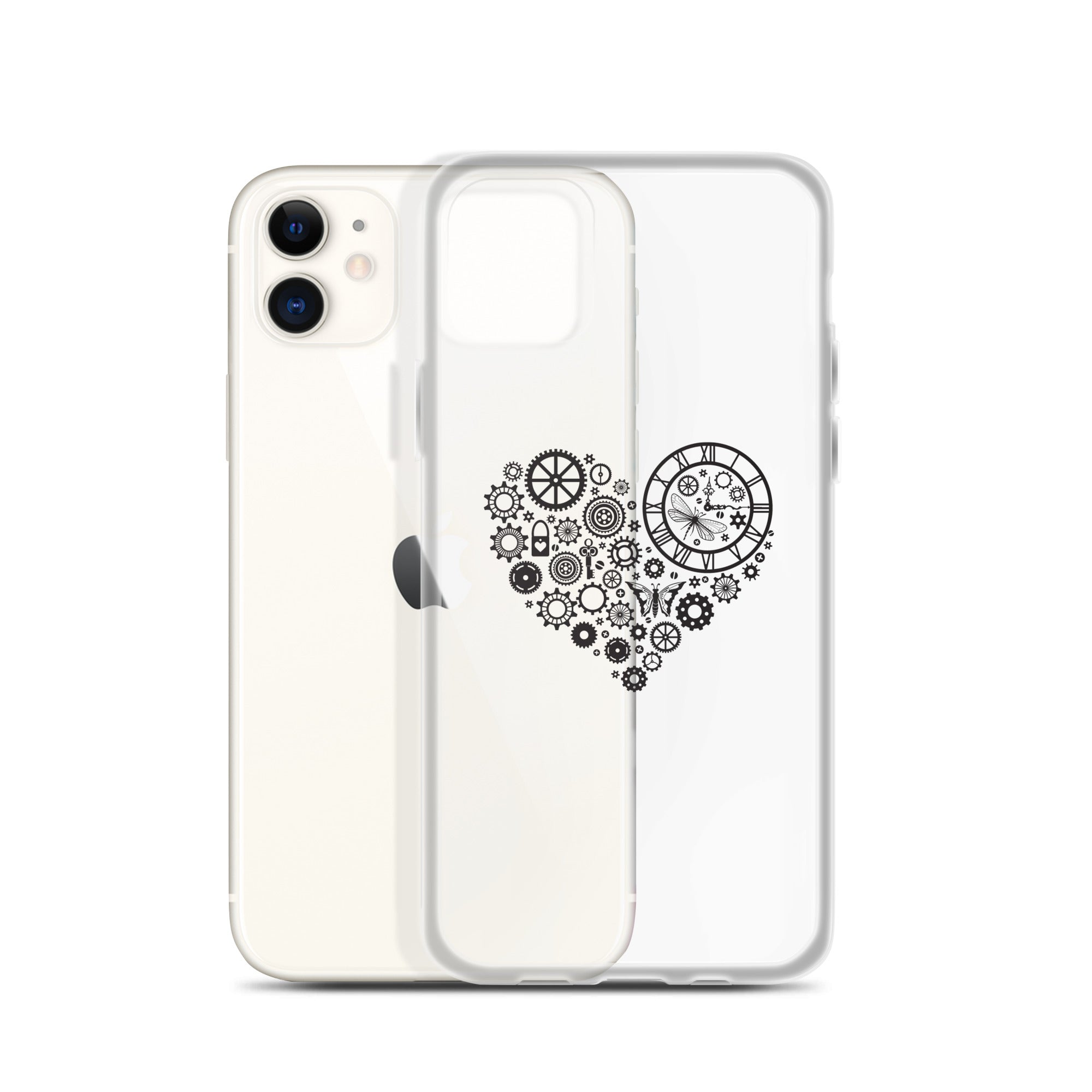 Mechanical Heart Clear iPhone® Case, Transparent Luxury Cover, Scratch-Resistant, Available For All Models, JHTEE Accessories. - JHTEE