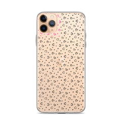Hearts Doodle Clear iPhone® Case, Transparent Luxury Cover, Scratch-Resistant, Available For All Models, JHTEE Accessories. - JHTEE
