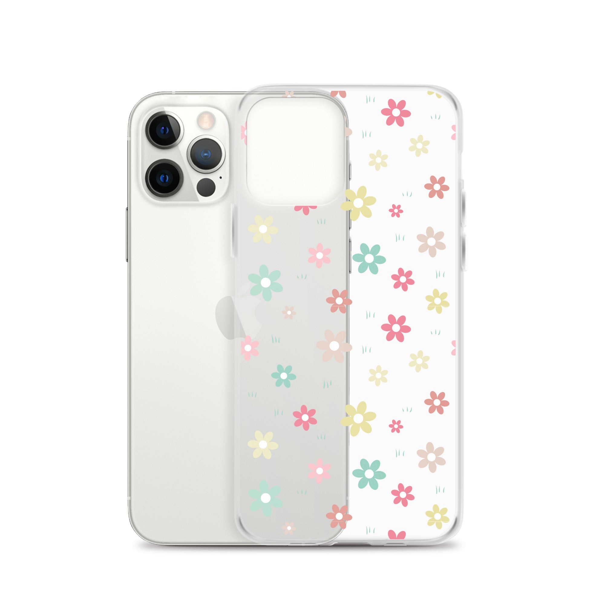 Flowers Doodle Clear iPhone® Case, Transparent Luxury Cover, Scratch-Resistant, Available For All Models, JHTEE Accessories., - JHTEE, Clear iPhone case, Clear phone case, Dust-proof case, #tag4#, #tag5#, #tag6#, #tag7#, #tag8#, #tag9#, #tag10#, #tag11#, #tag12#, #tag13#, #tag14#, #tag15#, #tag16#, #tag17#, #