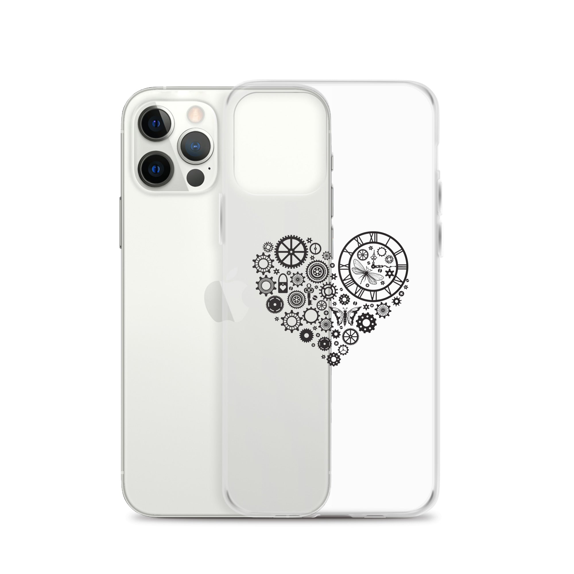 Mechanical Heart Clear iPhone® Case, Transparent Luxury Cover, Scratch-Resistant, Available For All Models, JHTEE Accessories. - JHTEE
