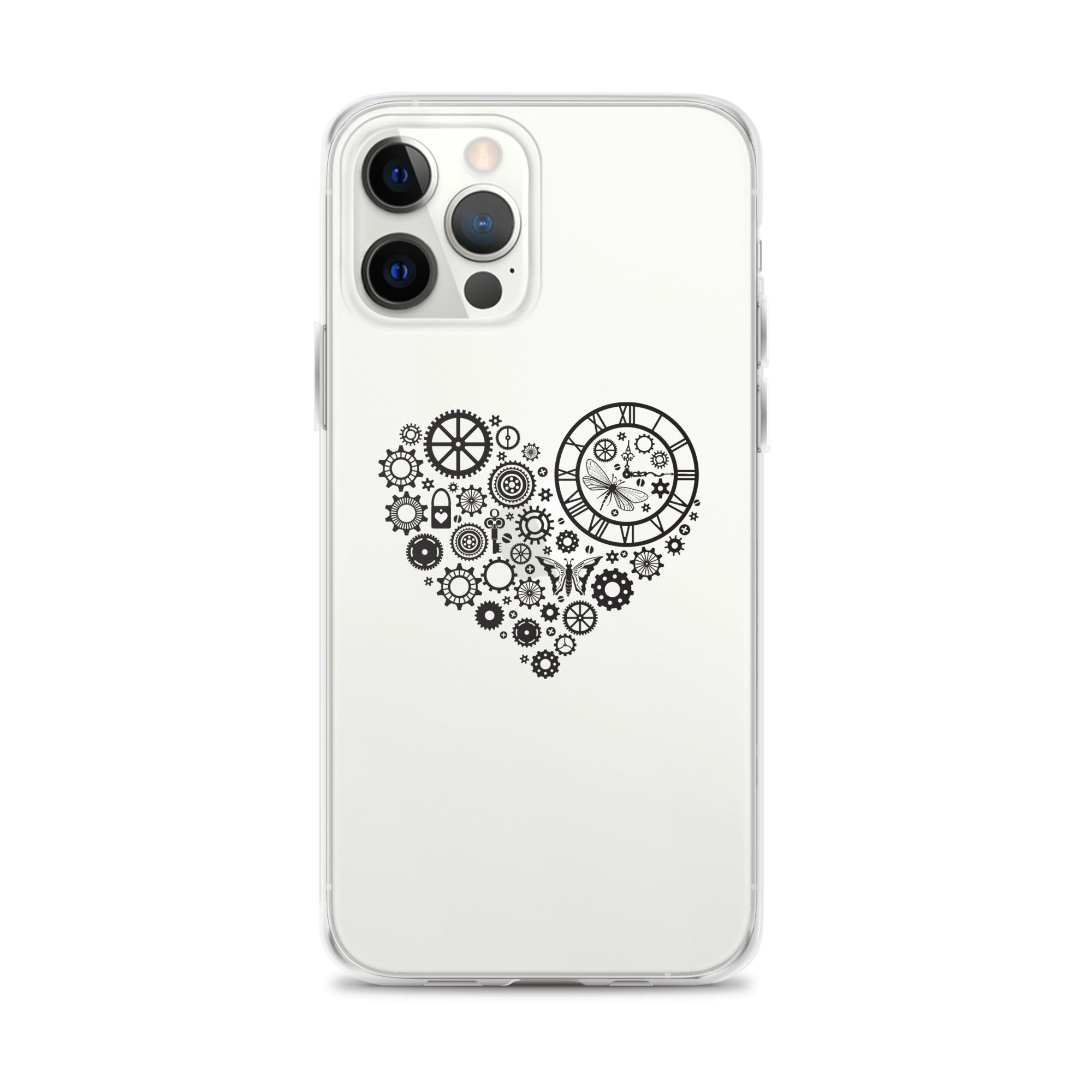 Mechanical Heart Clear iPhone® Case, Transparent Luxury Cover, Scratch-Resistant, Available For All Models, JHTEE Accessories. - JHTEE