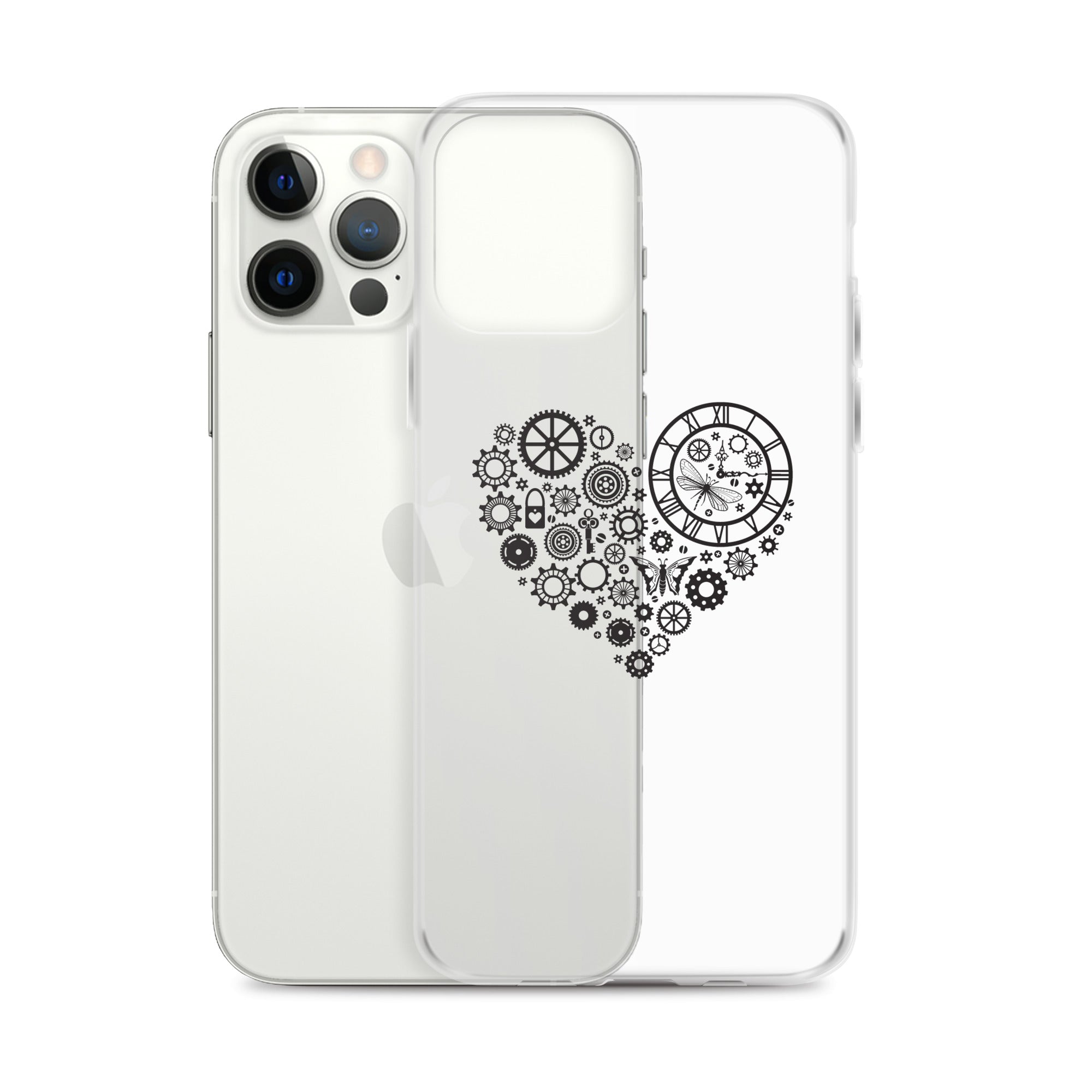 Mechanical Heart Clear iPhone® Case, Transparent Luxury Cover, Scratch-Resistant, Available For All Models, JHTEE Accessories. - JHTEE