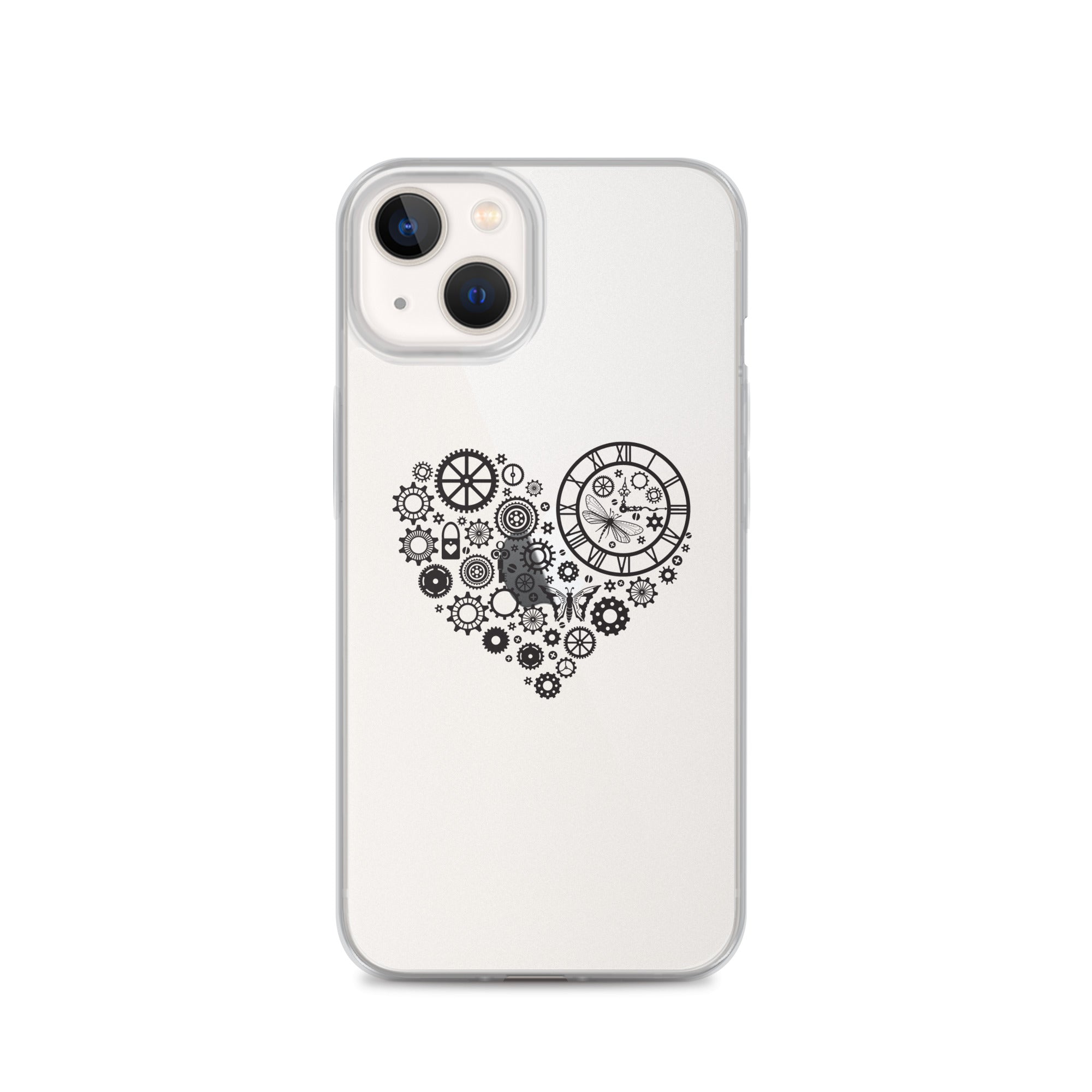 Mechanical Heart Clear iPhone® Case, Transparent Luxury Cover, Scratch-Resistant, Available For All Models, JHTEE Accessories. - JHTEE