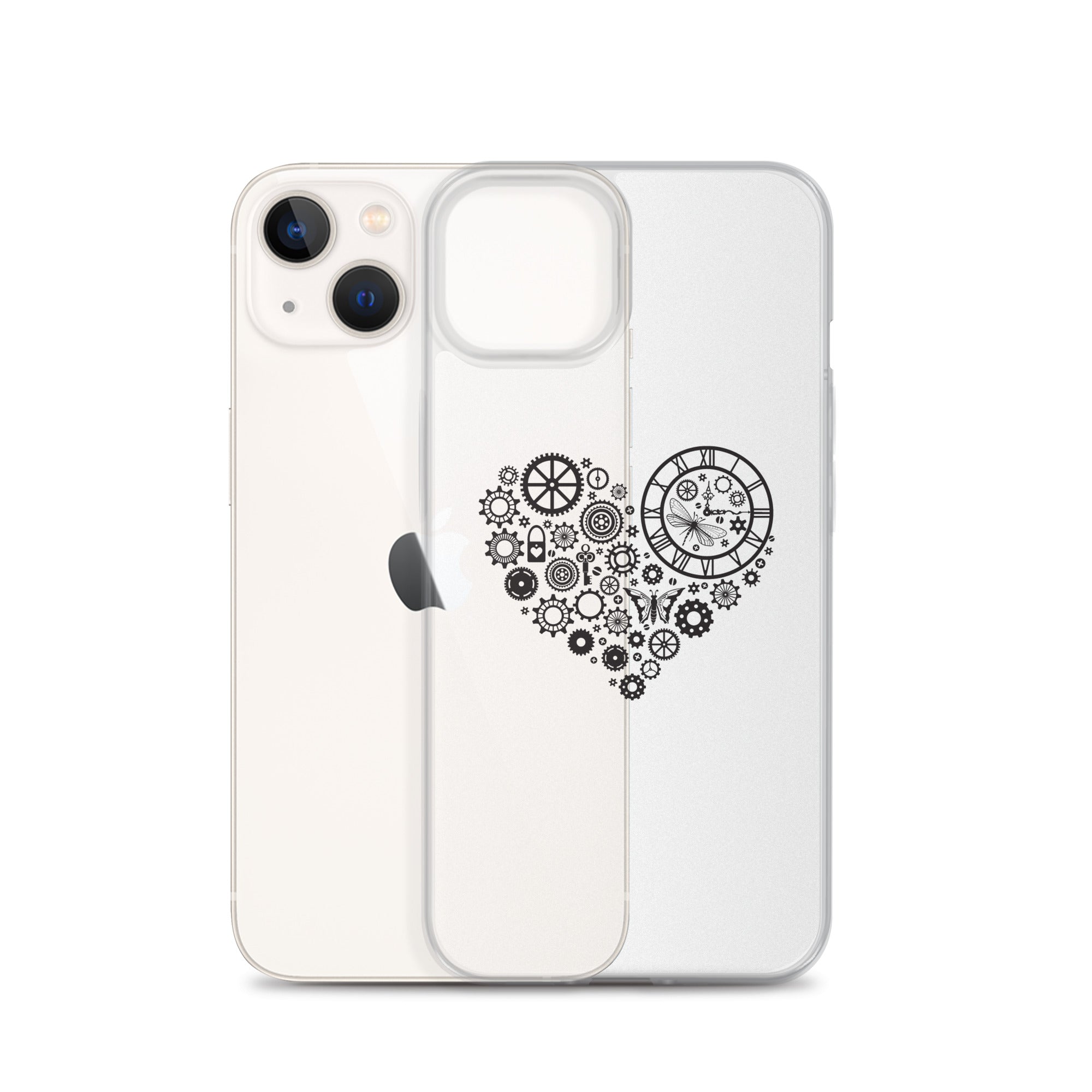 Mechanical Heart Clear iPhone® Case, Transparent Luxury Cover, Scratch-Resistant, Available For All Models, JHTEE Accessories. - JHTEE