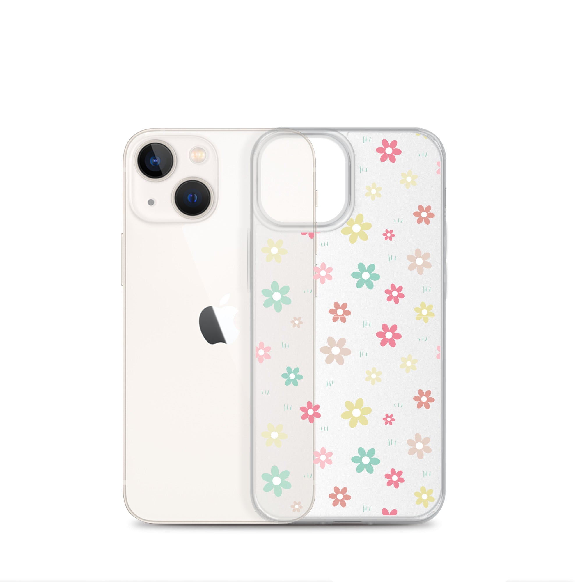 Flowers Doodle Clear iPhone® Case, Transparent Luxury Cover, Scratch-Resistant, Available For All Models, JHTEE Accessories., - JHTEE, Clear iPhone case, Clear phone case, Dust-proof case, #tag4#, #tag5#, #tag6#, #tag7#, #tag8#, #tag9#, #tag10#, #tag11#, #tag12#, #tag13#, #tag14#, #tag15#, #tag16#, #tag17#, #
