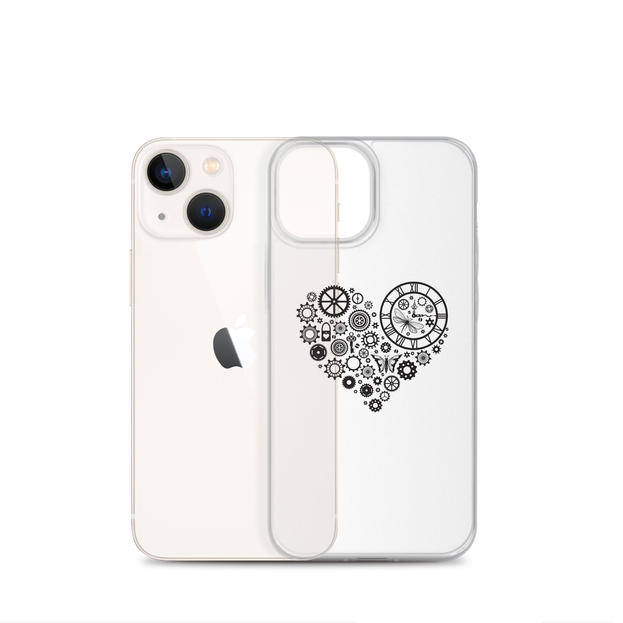 Mechanical Heart Clear iPhone® Case, Transparent Luxury Cover, Scratch-Resistant, Available For All Models, JHTEE Accessories. - JHTEE