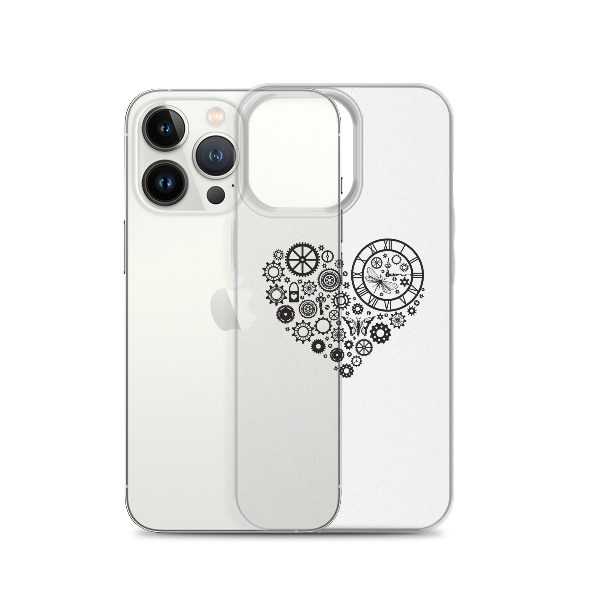 Mechanical Heart Clear iPhone® Case, Transparent Luxury Cover, Scratch-Resistant, Available For All Models, JHTEE Accessories. - JHTEE