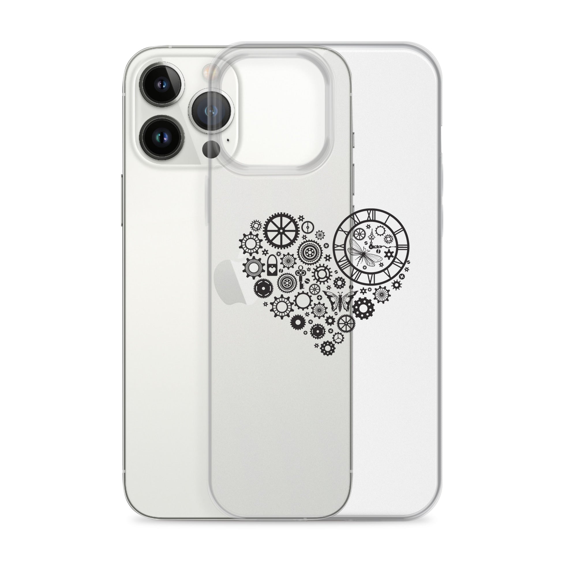 Mechanical Heart Clear iPhone® Case, Transparent Luxury Cover, Scratch-Resistant, Available For All Models, JHTEE Accessories. - JHTEE