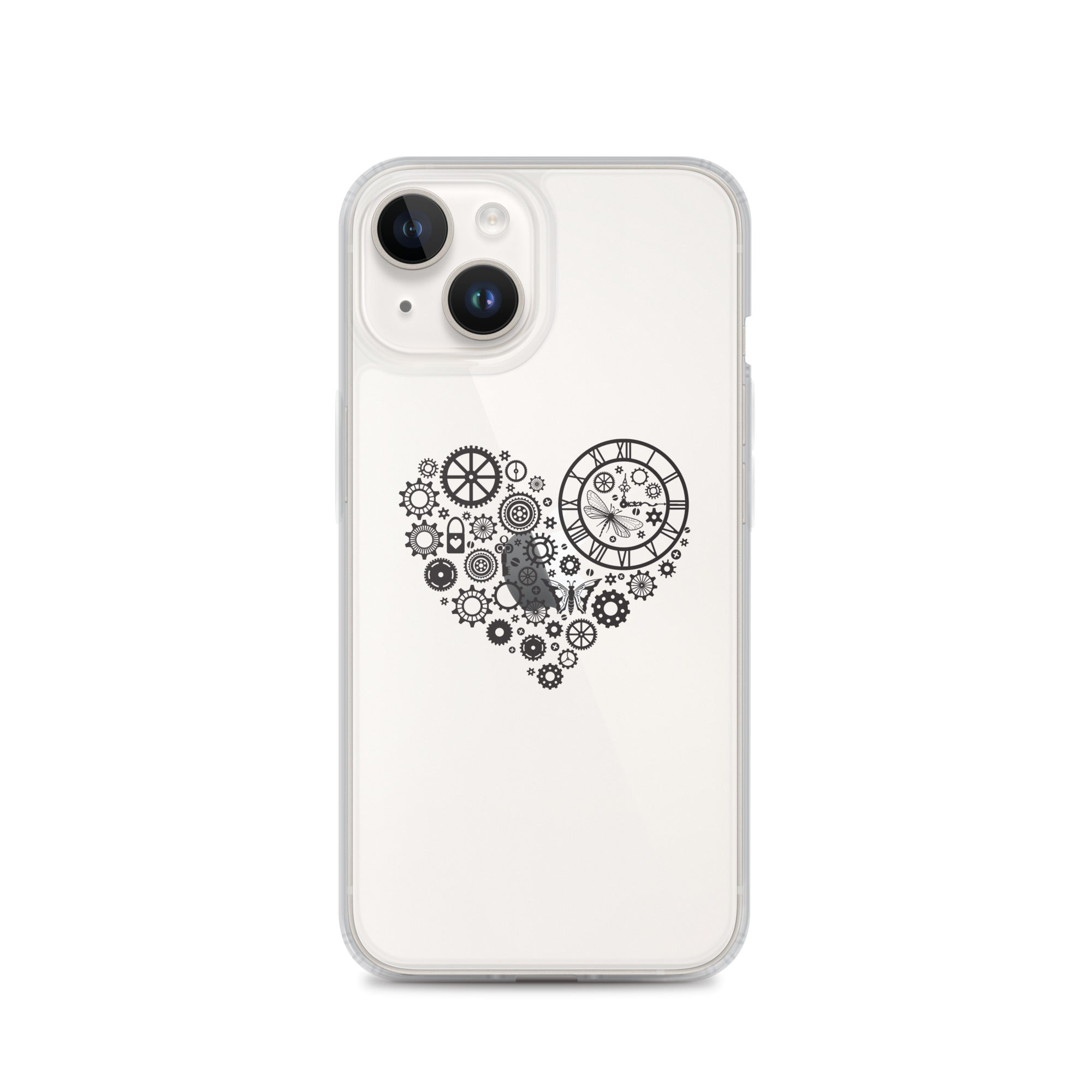 Mechanical Heart Clear iPhone® Case, Transparent Luxury Cover, Scratch-Resistant, Available For All Models, JHTEE Accessories. - JHTEE