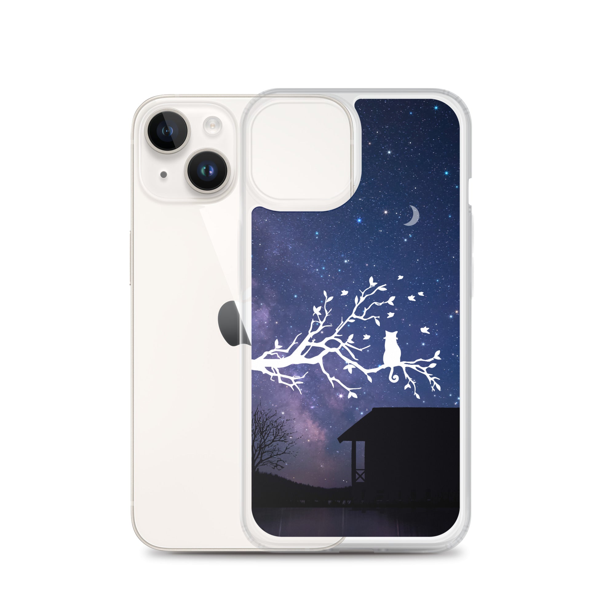 Night Sky Clear iPhone® Case, Transparent Luxury Cover, Scratch-Resistant, Available For All Models, JHTEE Accessories. - JHTEE