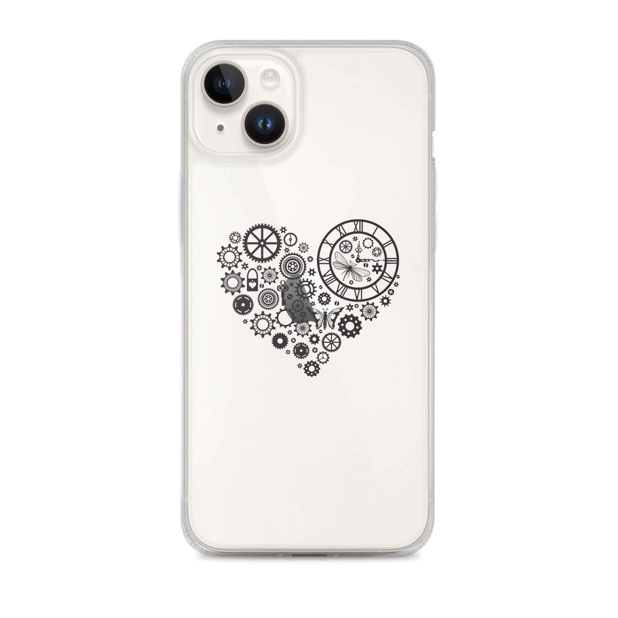 Mechanical Heart Clear iPhone® Case, Transparent Luxury Cover, Scratch-Resistant, Available For All Models, JHTEE Accessories. - JHTEE