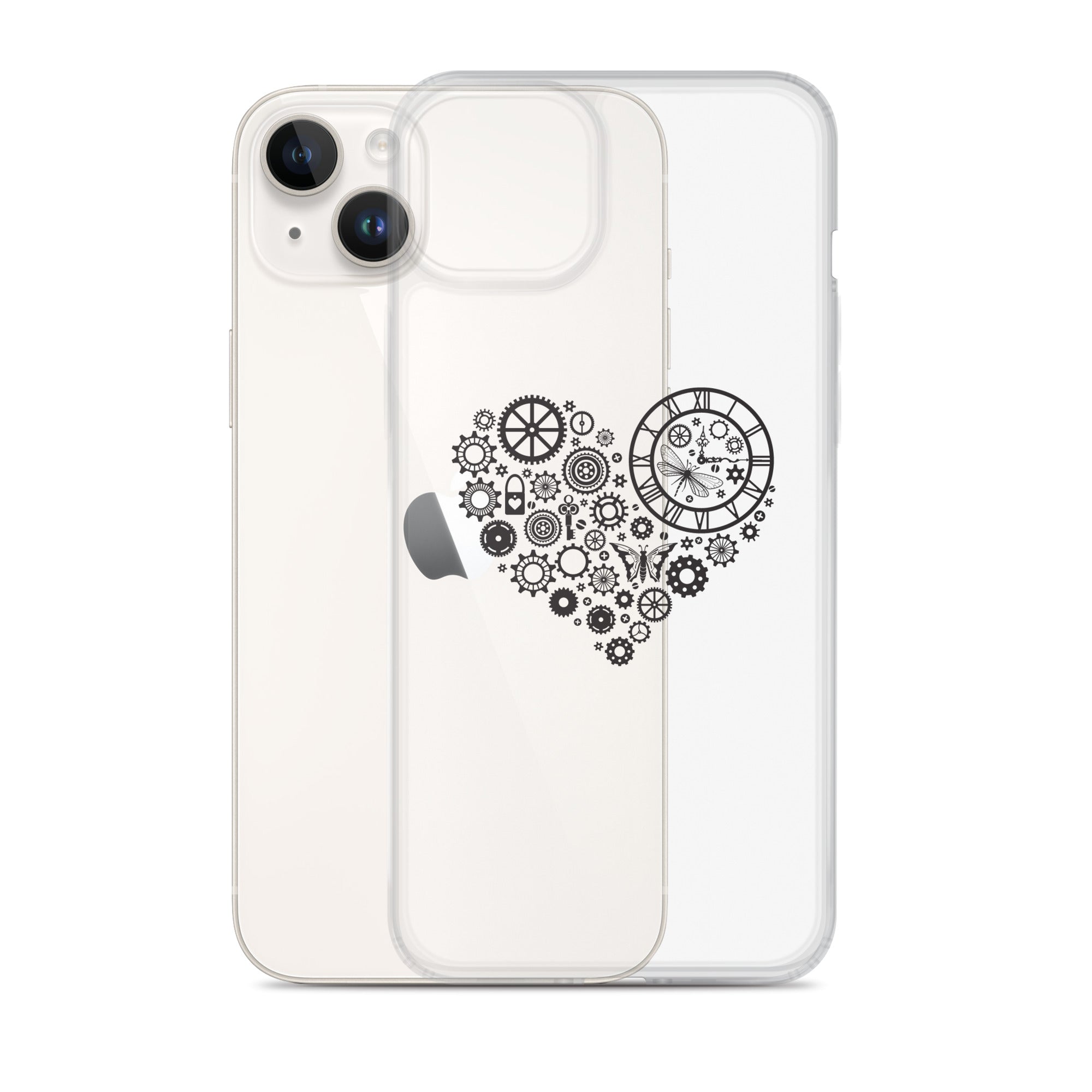 Mechanical Heart Clear iPhone® Case, Transparent Luxury Cover, Scratch-Resistant, Available For All Models, JHTEE Accessories. - JHTEE
