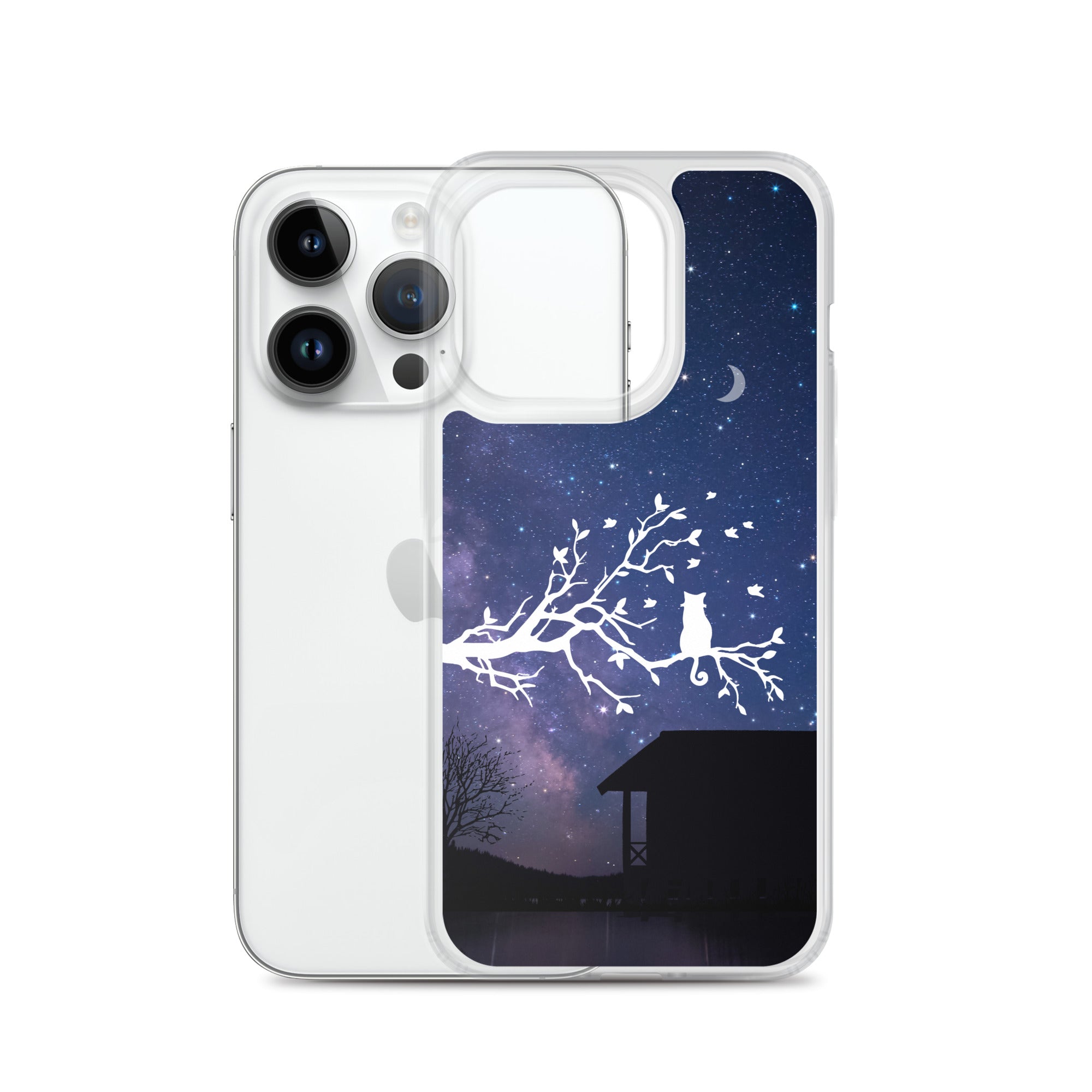 Night Sky Clear iPhone® Case, Transparent Luxury Cover, Scratch-Resistant, Available For All Models, JHTEE Accessories. - JHTEE