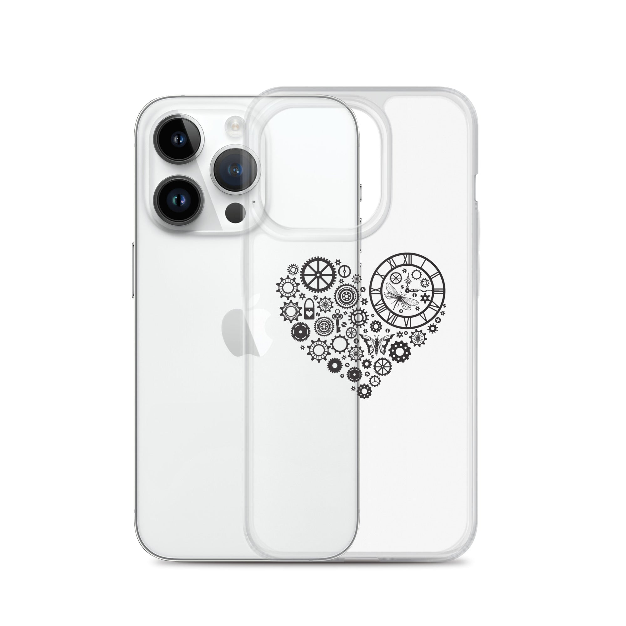 Mechanical Heart Clear iPhone® Case, Transparent Luxury Cover, Scratch-Resistant, Available For All Models, JHTEE Accessories. - JHTEE