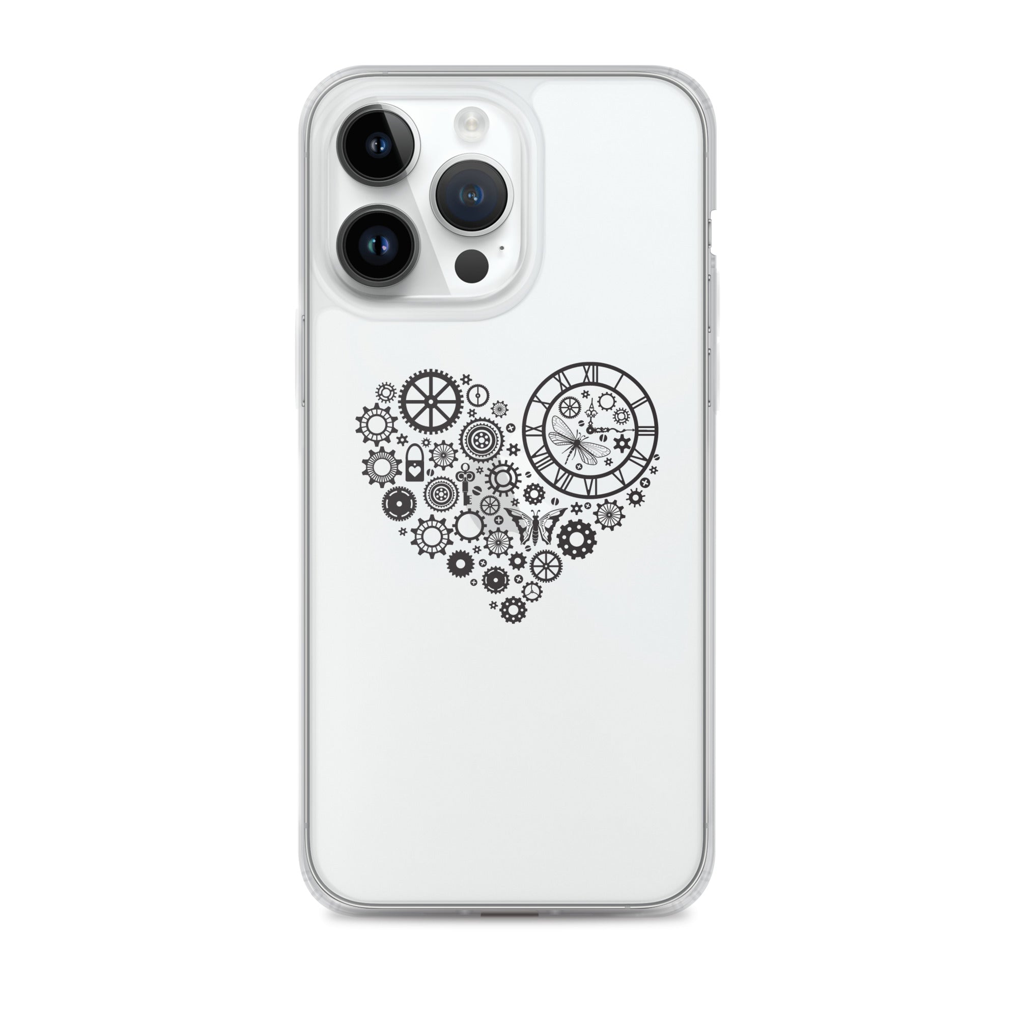 Mechanical Heart Clear iPhone® Case, Transparent Luxury Cover, Scratch-Resistant, Available For All Models, JHTEE Accessories. - JHTEE