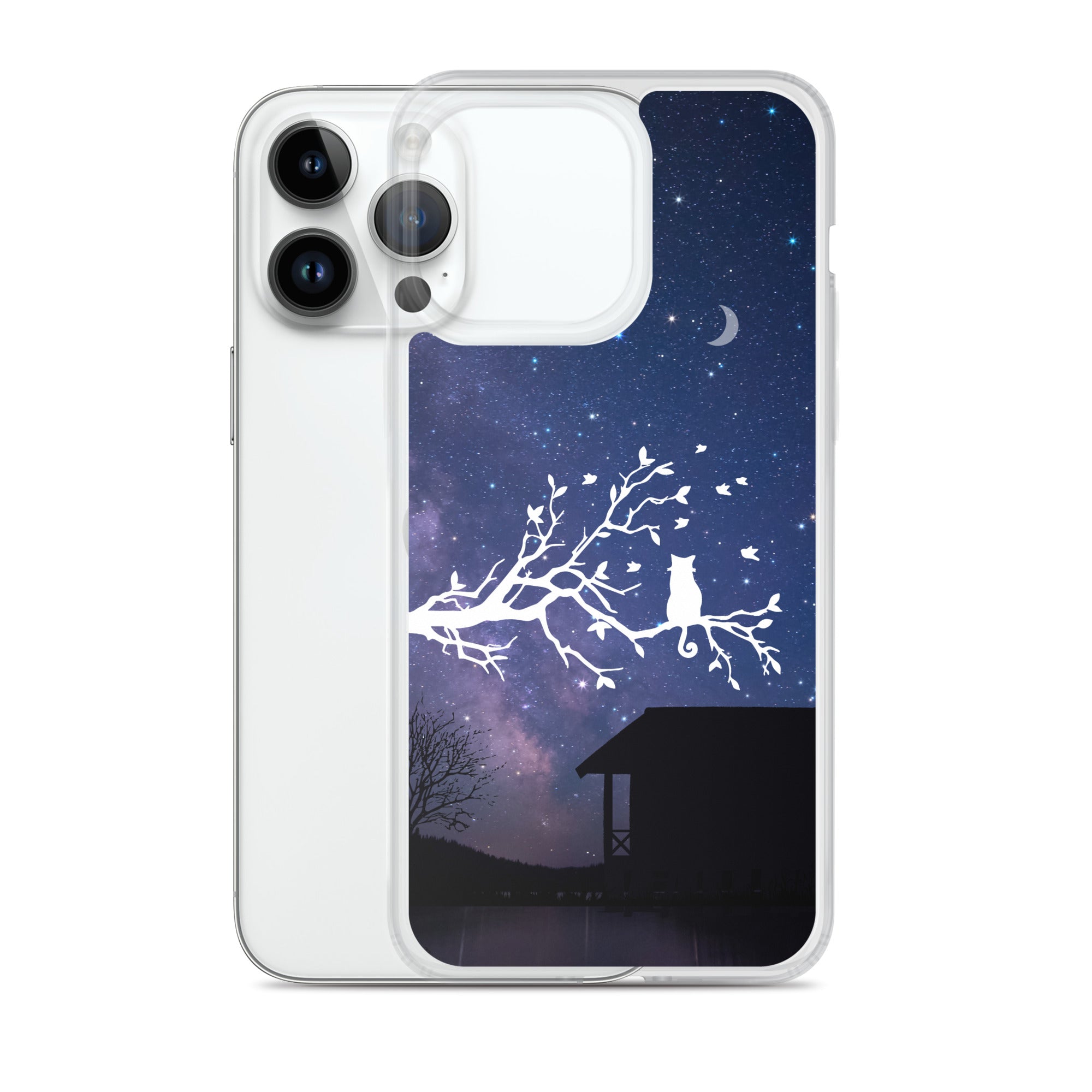 Night Sky Clear iPhone® Case, Transparent Luxury Cover, Scratch-Resistant, Available For All Models, JHTEE Accessories. - JHTEE