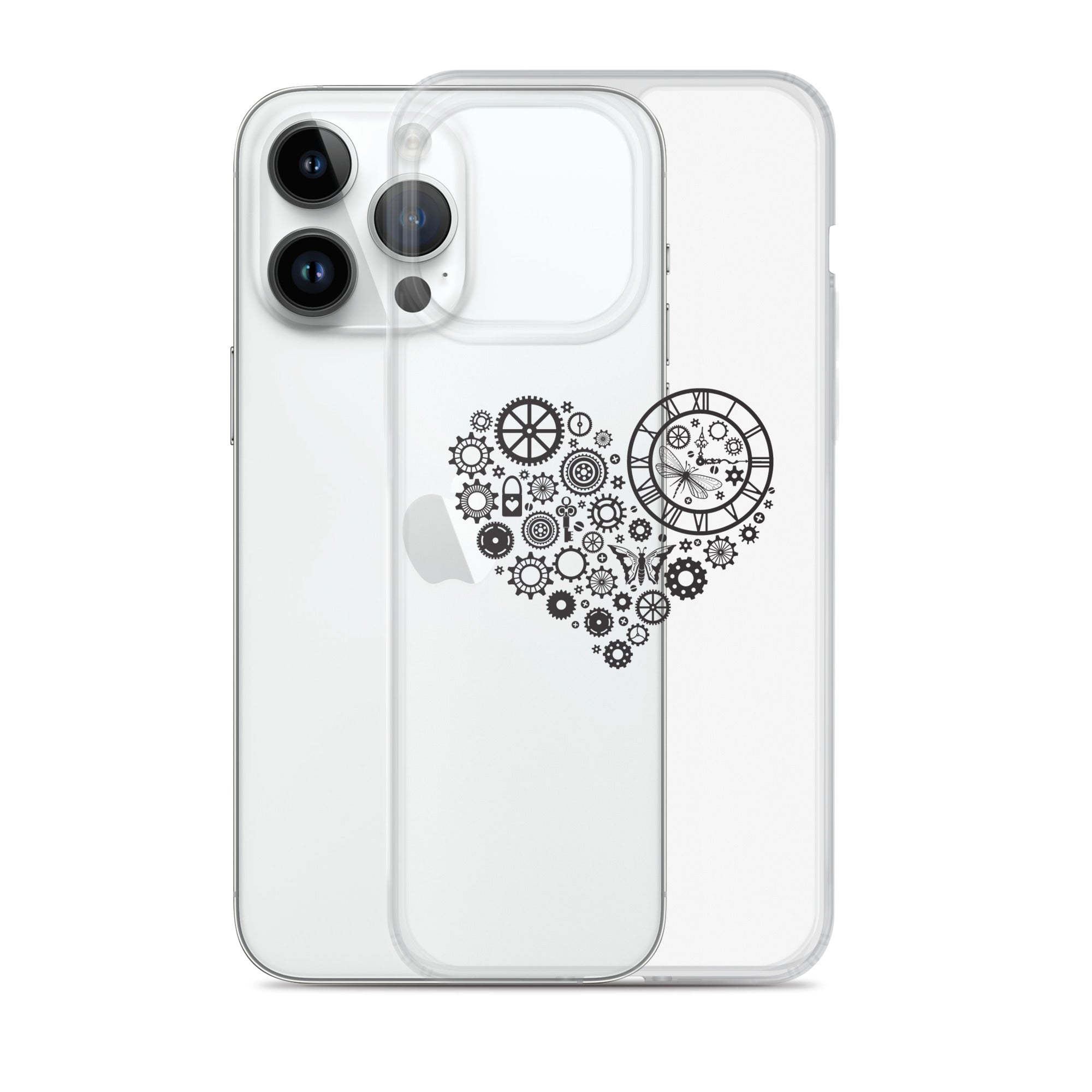 Mechanical Heart Clear iPhone® Case, Transparent Luxury Cover, Scratch-Resistant, Available For All Models, JHTEE Accessories. - JHTEE