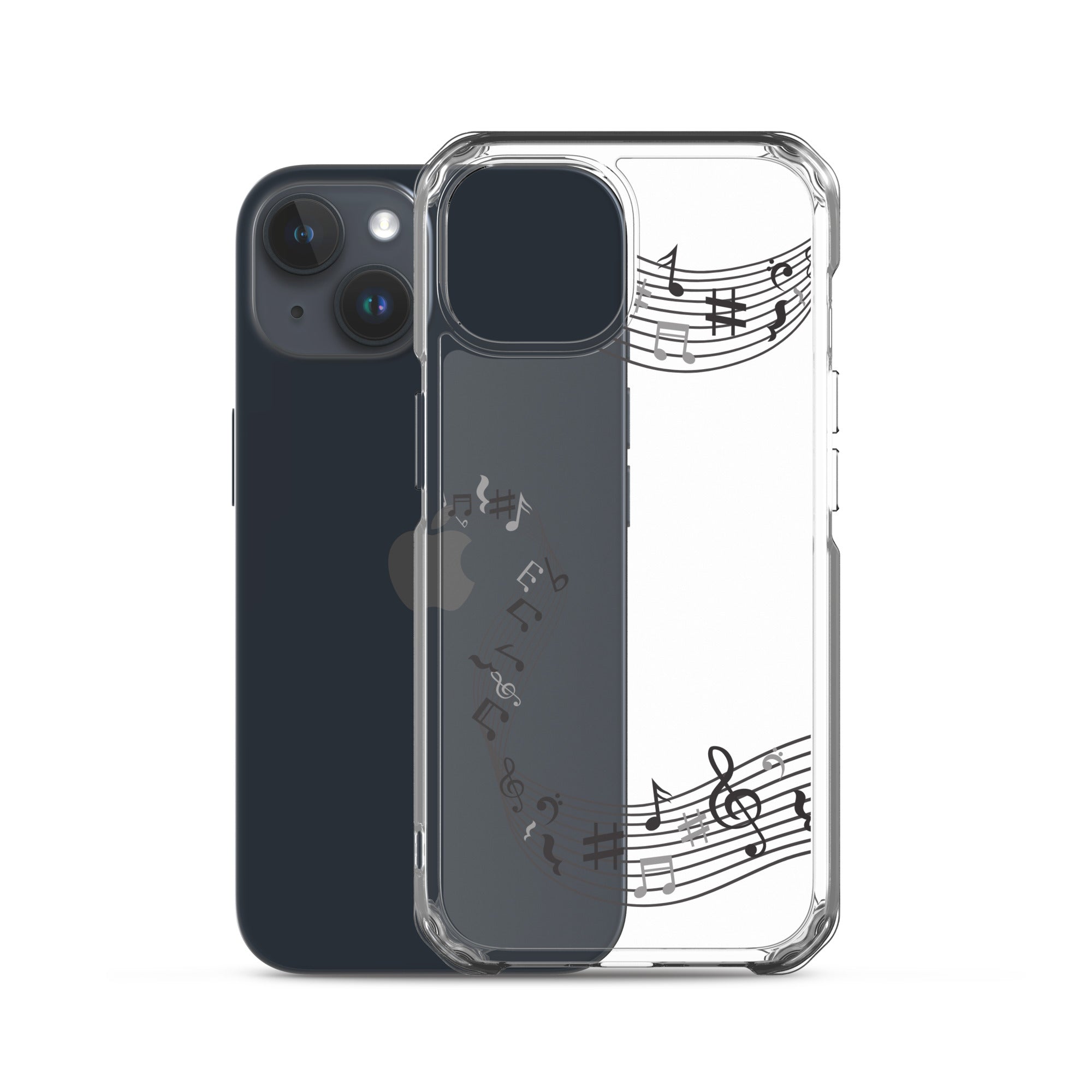 Music Clear iPhone® Case, Transparent Luxury Cover, Scratch-Resistant, Available For All Models, JHTEE Accessories. - JHTEE