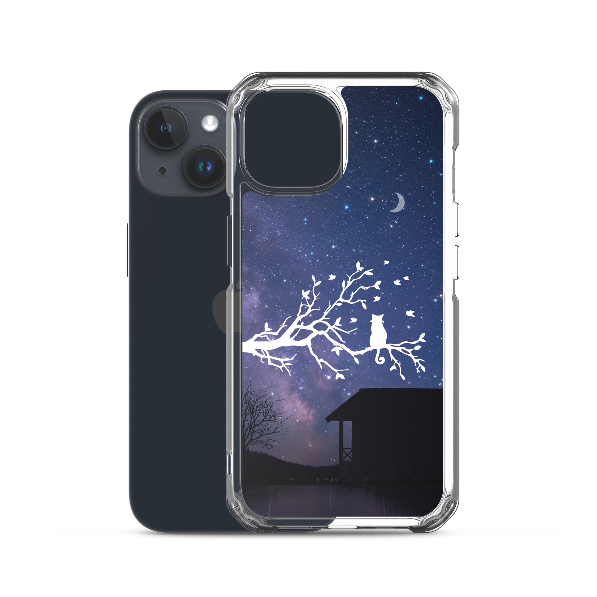 Night Sky Clear iPhone® Case, Transparent Luxury Cover, Scratch-Resistant, Available For All Models, JHTEE Accessories. - JHTEE