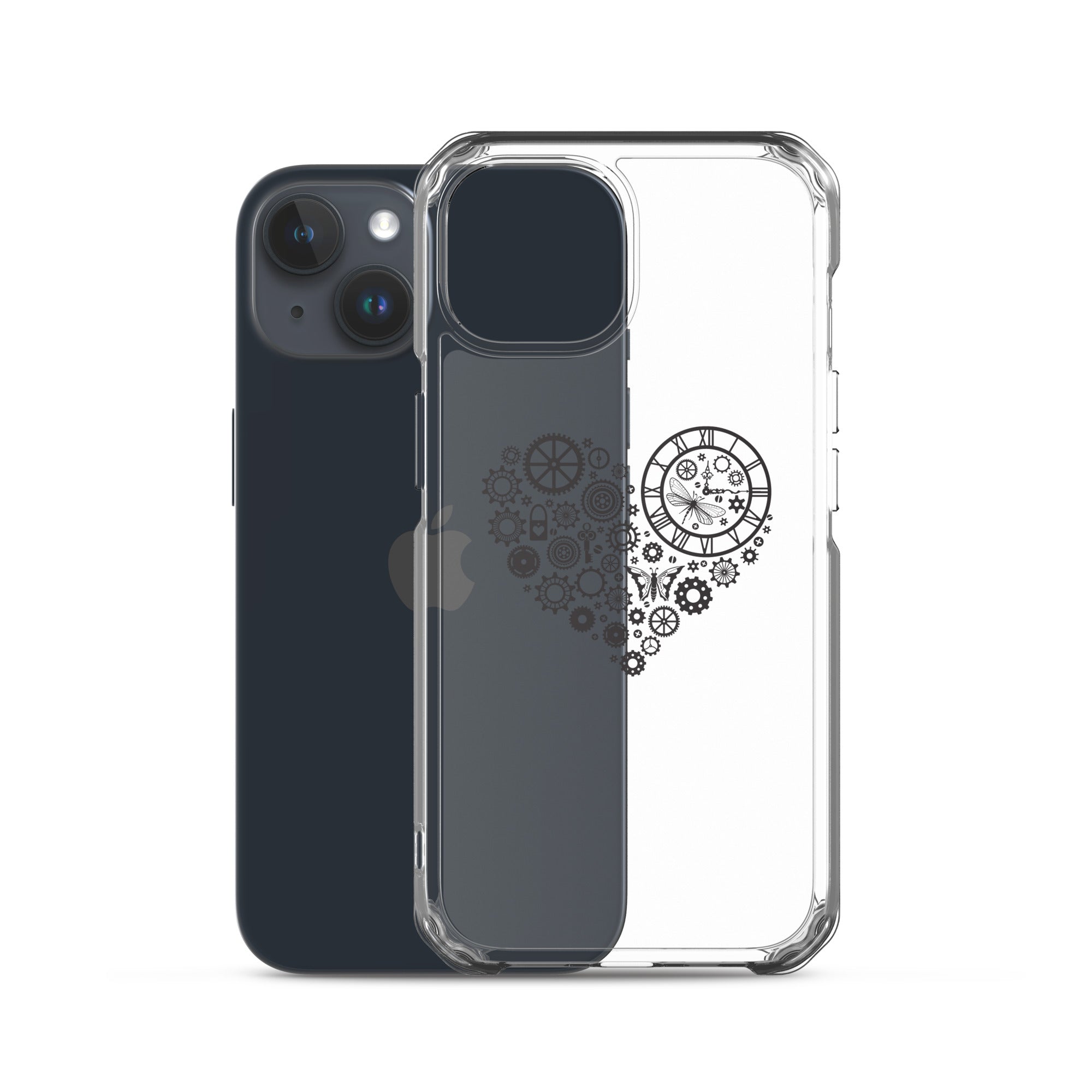 Mechanical Heart Clear iPhone® Case, Transparent Luxury Cover, Scratch-Resistant, Available For All Models, JHTEE Accessories. - JHTEE