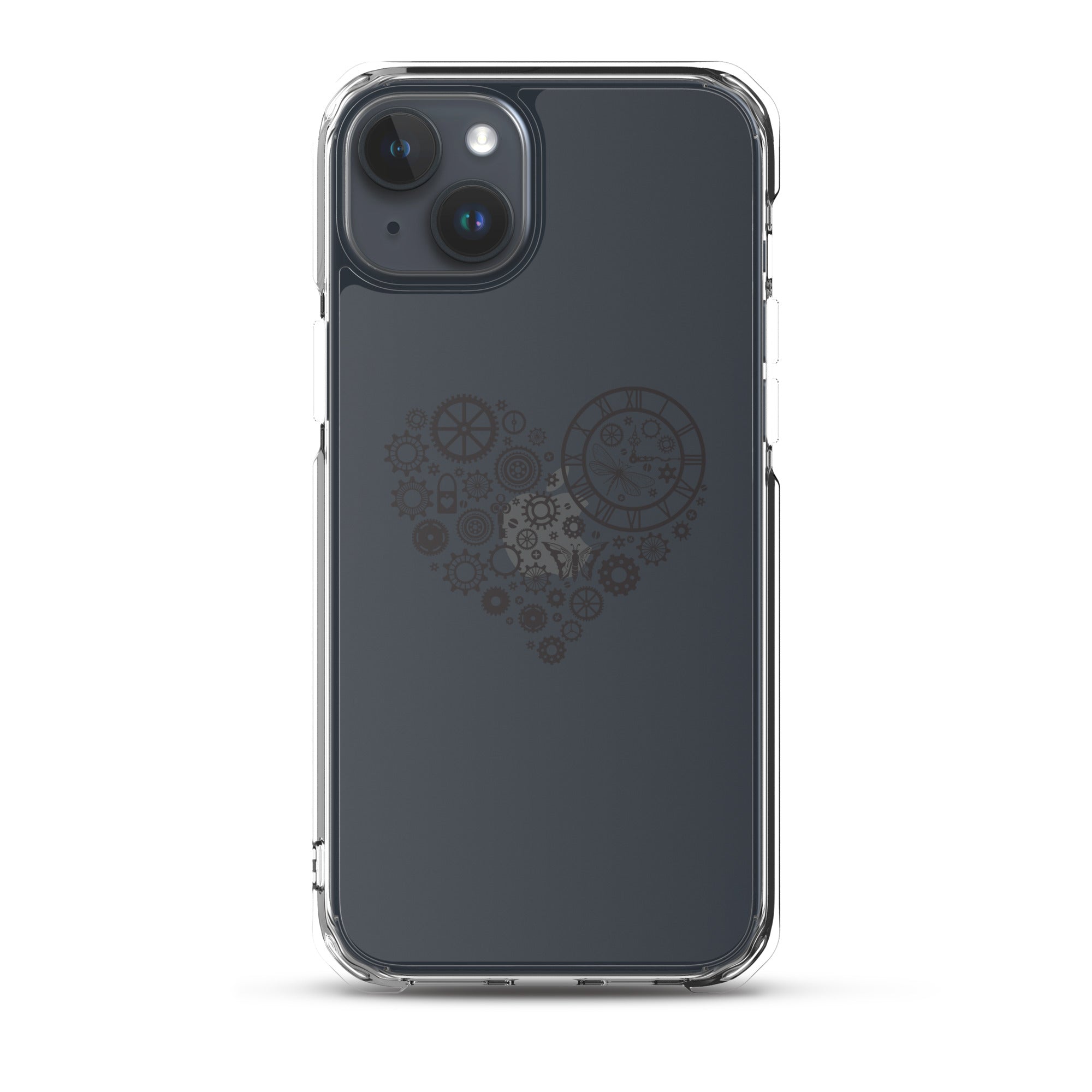 Mechanical Heart Clear iPhone® Case, Transparent Luxury Cover, Scratch-Resistant, Available For All Models, JHTEE Accessories. - JHTEE