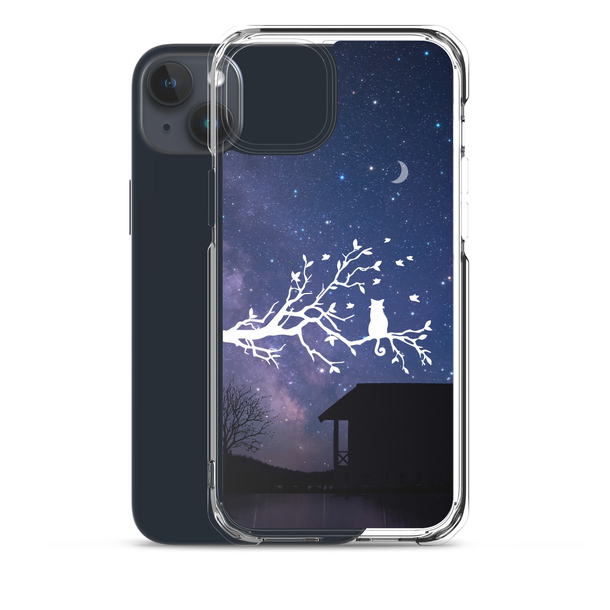 Night Sky Clear iPhone® Case, Transparent Luxury Cover, Scratch-Resistant, Available For All Models, JHTEE Accessories. - JHTEE