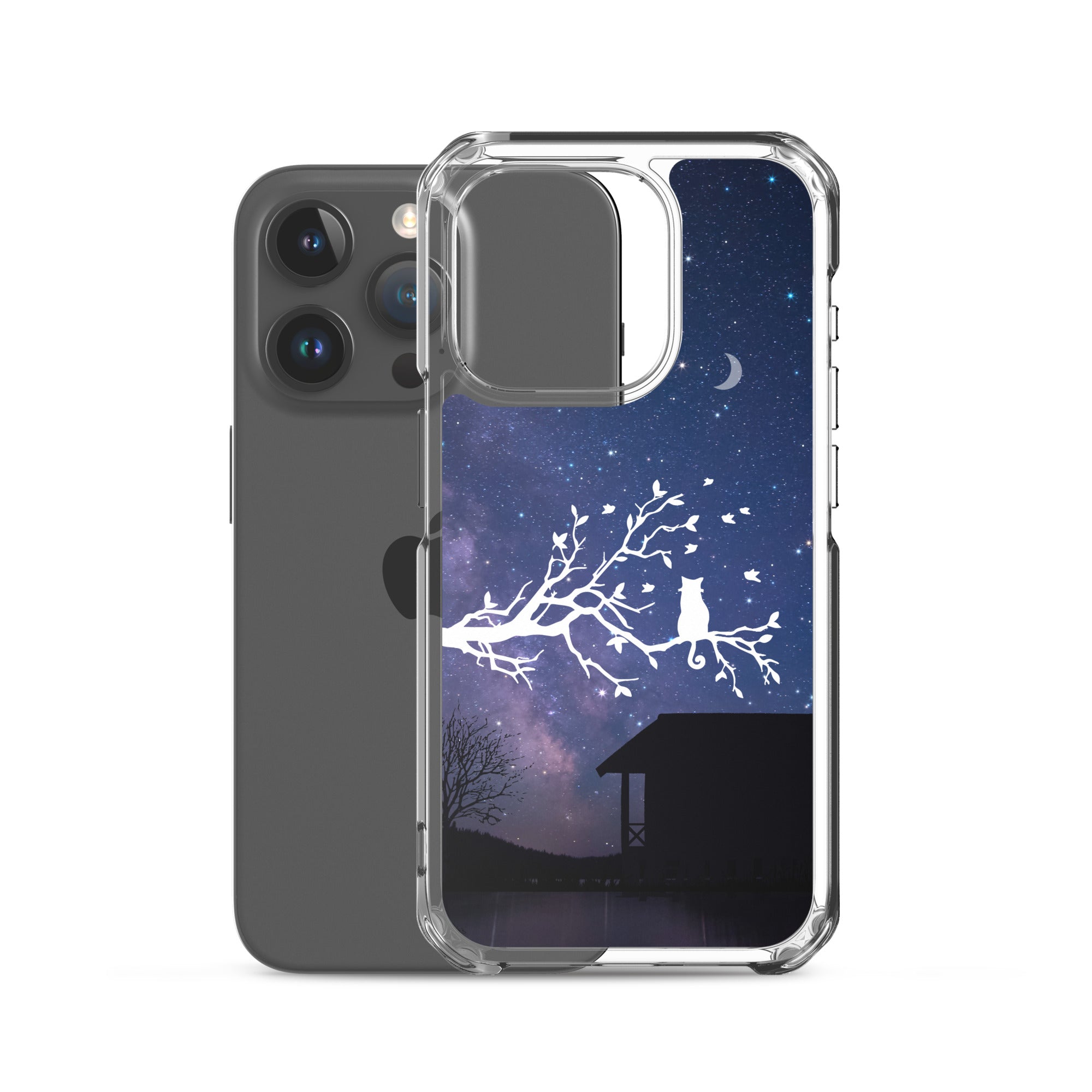 Night Sky Clear iPhone® Case, Transparent Luxury Cover, Scratch-Resistant, Available For All Models, JHTEE Accessories. - JHTEE