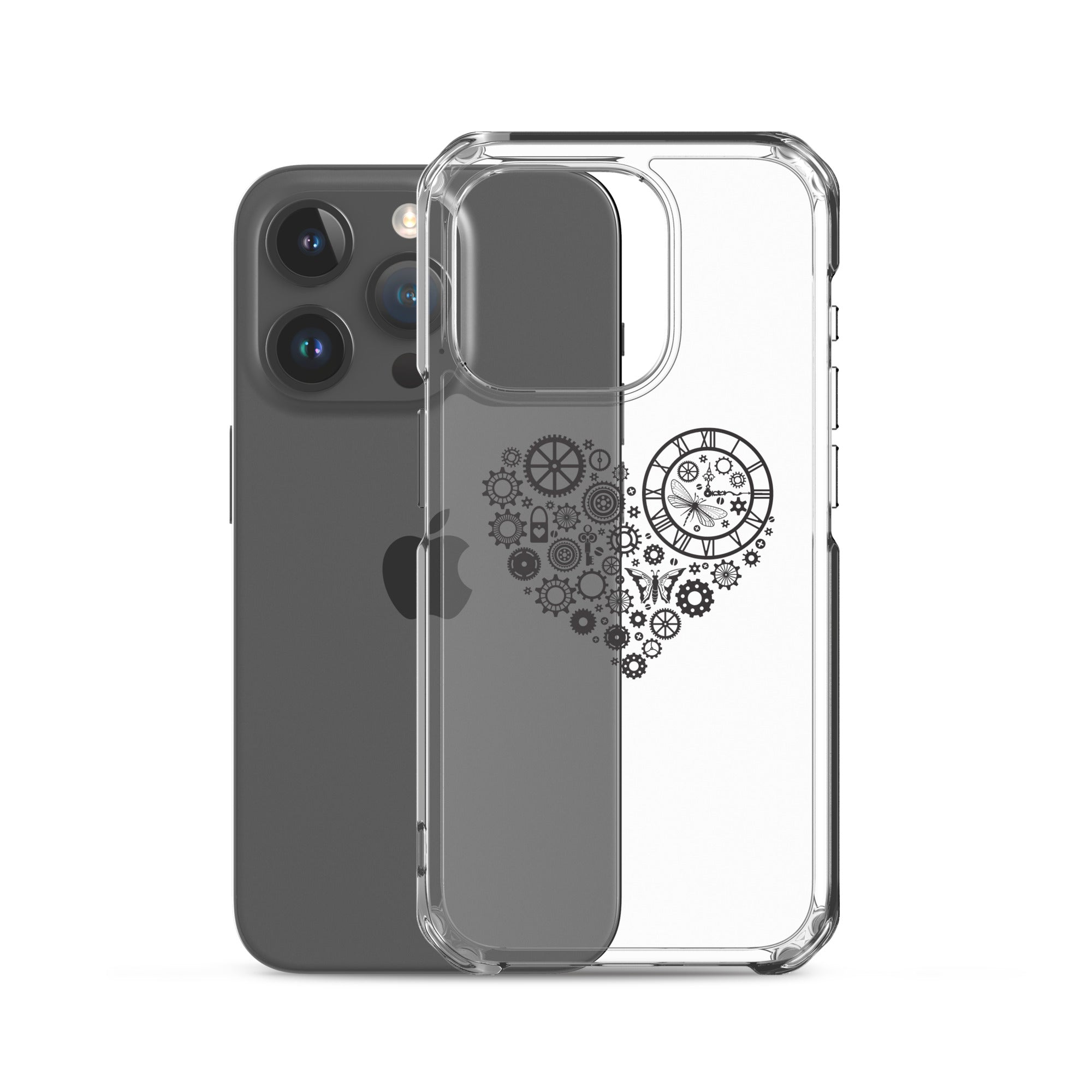 Mechanical Heart Clear iPhone® Case, Transparent Luxury Cover, Scratch-Resistant, Available For All Models, JHTEE Accessories. - JHTEE