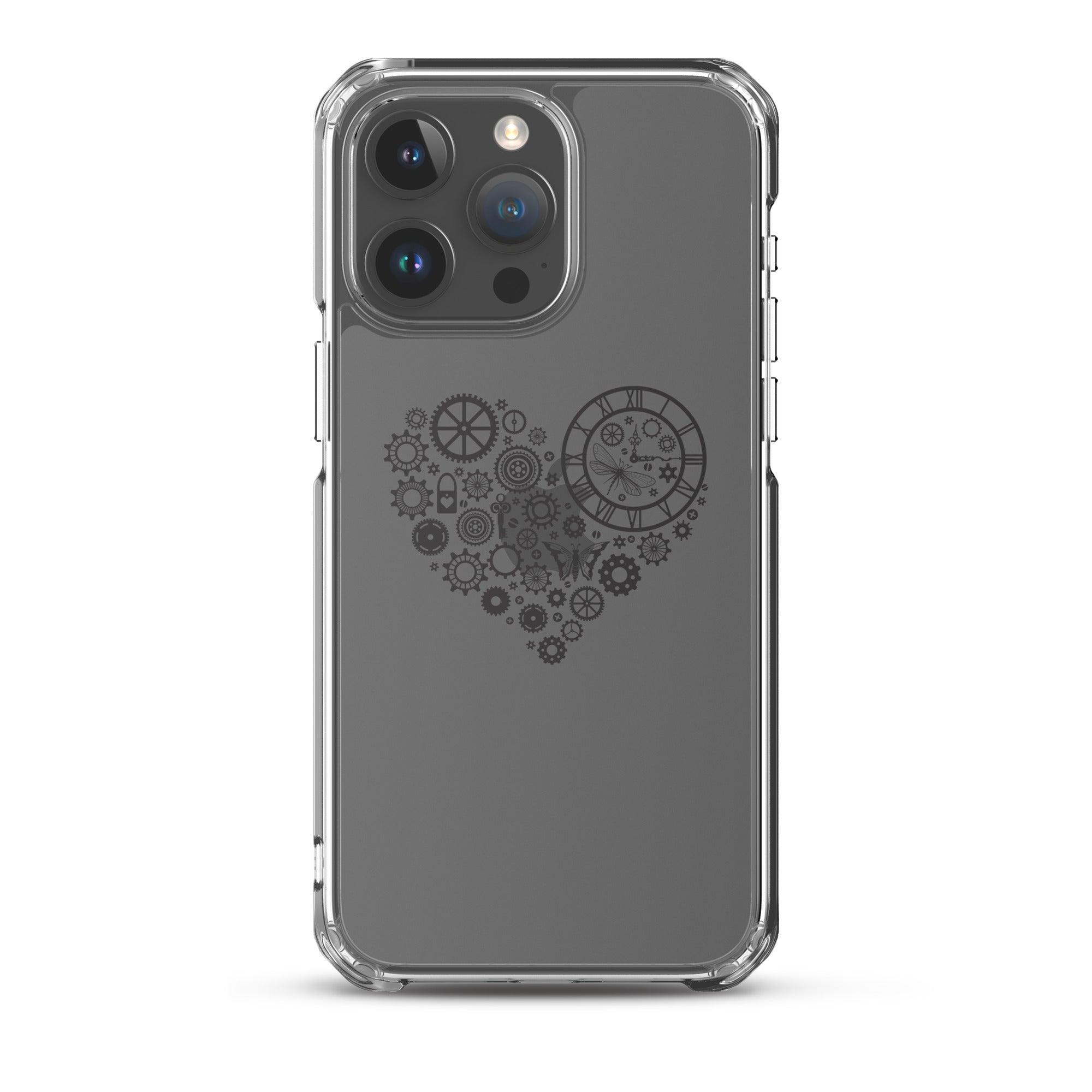 Mechanical Heart Clear iPhone® Case, Transparent Luxury Cover, Scratch-Resistant, Available For All Models, JHTEE Accessories. - JHTEE