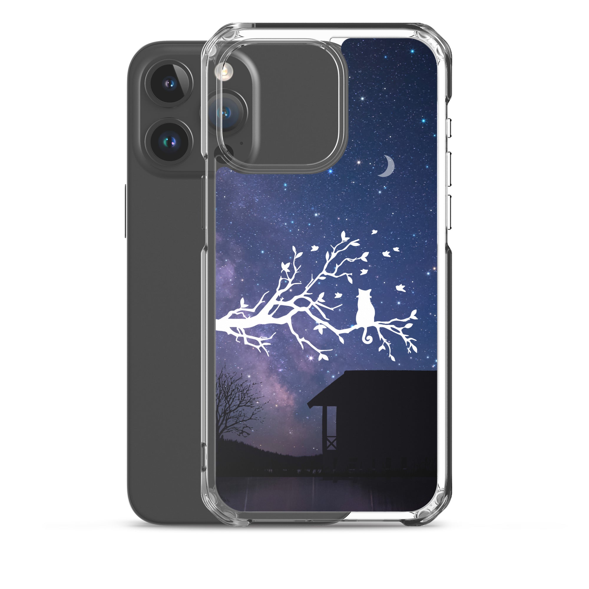 Night Sky Clear iPhone® Case, Transparent Luxury Cover, Scratch-Resistant, Available For All Models, JHTEE Accessories. - JHTEE