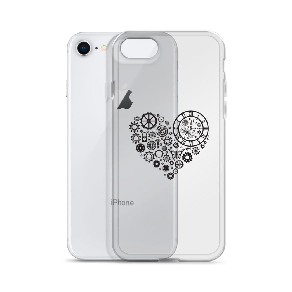 Mechanical Heart Clear iPhone® Case, Transparent Luxury Cover, Scratch-Resistant, Available For All Models, JHTEE Accessories. - JHTEE