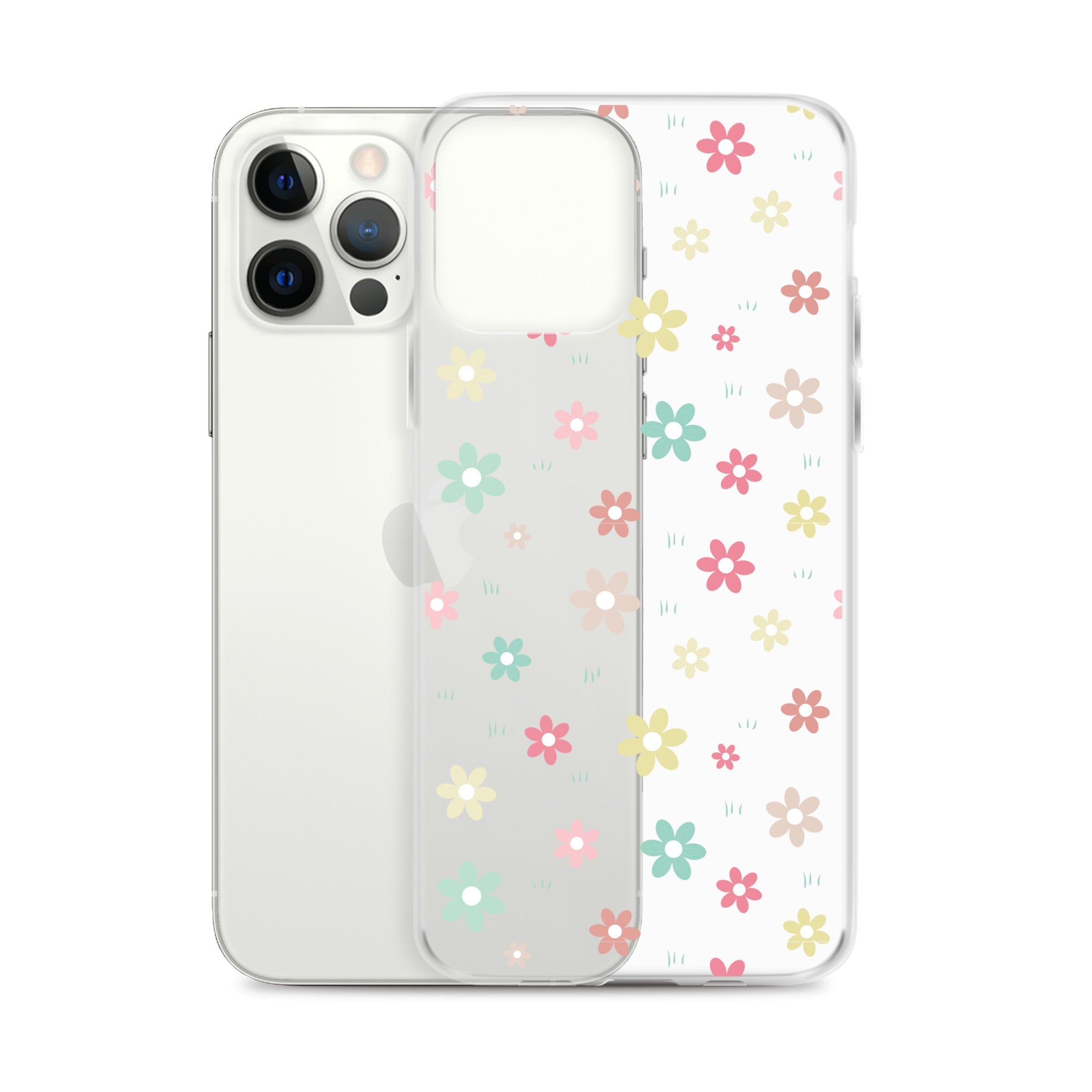 Flowers Doodle Clear iPhone® Case, Transparent Luxury Cover, Scratch-Resistant, Available For All Models, JHTEE Accessories., - JHTEE, Clear iPhone case, Clear phone case, Dust-proof case, #tag4#, #tag5#, #tag6#, #tag7#, #tag8#, #tag9#, #tag10#, #tag11#, #tag12#, #tag13#, #tag14#, #tag15#, #tag16#, #tag17#, #