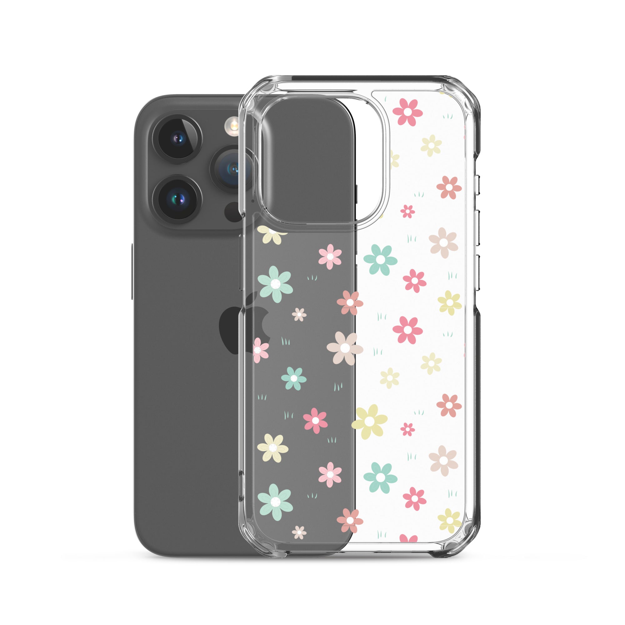 Flowers Doodle Clear iPhone® Case, Transparent Luxury Cover, Scratch-Resistant, Available For All Models, JHTEE Accessories., - JHTEE, Clear iPhone case, Clear phone case, Dust-proof case, #tag4#, #tag5#, #tag6#, #tag7#, #tag8#, #tag9#, #tag10#, #tag11#, #tag12#, #tag13#, #tag14#, #tag15#, #tag16#, #tag17#, #