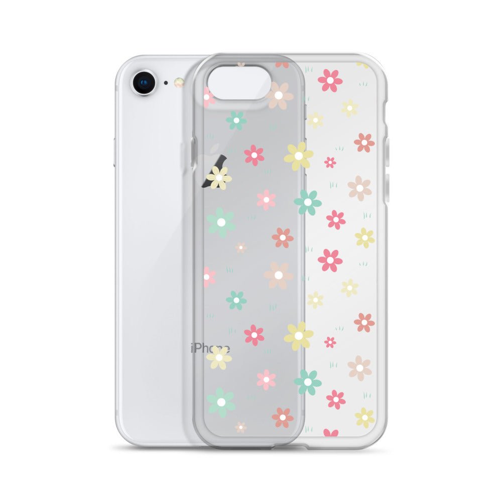Flowers Doodle Clear iPhone® Case, Transparent Luxury Cover, Scratch-Resistant, Available For All Models, JHTEE Accessories., - JHTEE, Clear iPhone case, Clear phone case, Dust-proof case, #tag4#, #tag5#, #tag6#, #tag7#, #tag8#, #tag9#, #tag10#, #tag11#, #tag12#, #tag13#, #tag14#, #tag15#, #tag16#, #tag17#, #