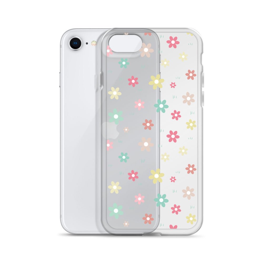 Flowers Doodle Clear iPhone® Case, Transparent Luxury Cover, Scratch-Resistant, Available For All Models, JHTEE Accessories., - JHTEE, Clear iPhone case, Clear phone case, Dust-proof case, #tag4#, #tag5#, #tag6#, #tag7#, #tag8#, #tag9#, #tag10#, #tag11#, #tag12#, #tag13#, #tag14#, #tag15#, #tag16#, #tag17#, #