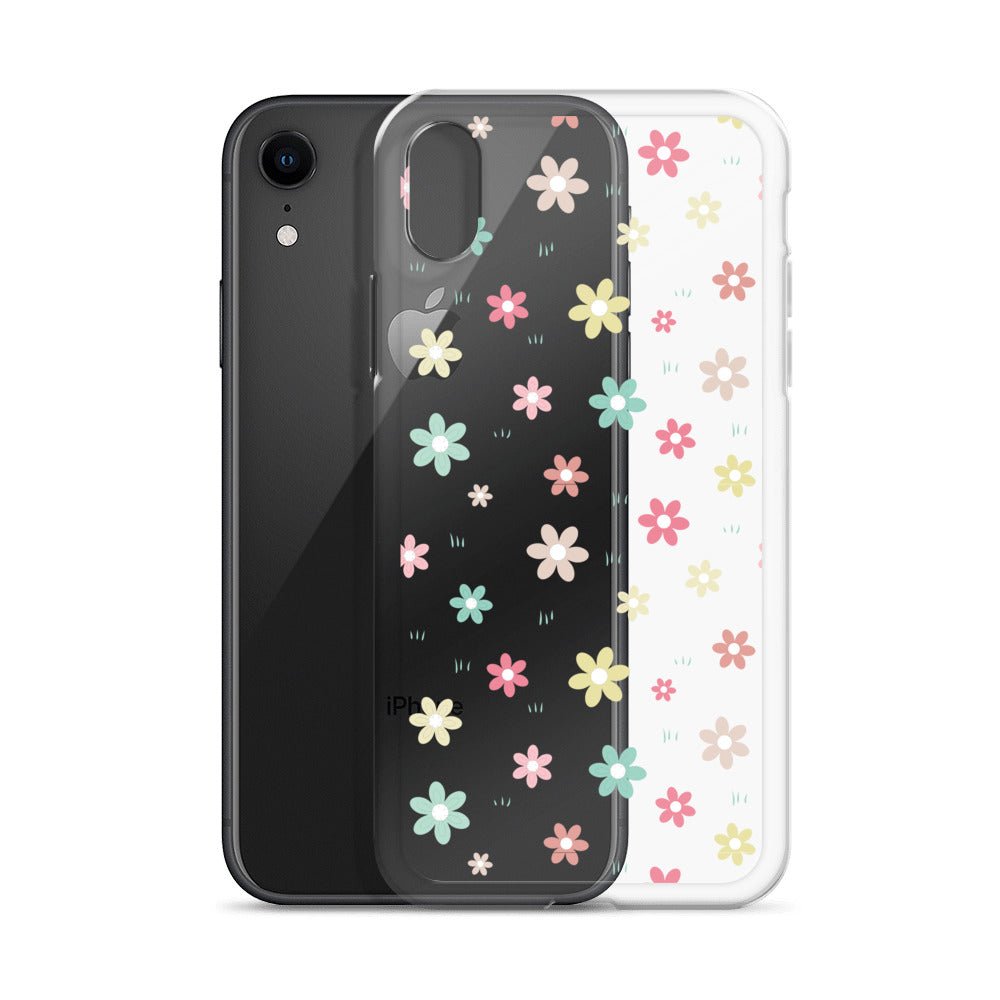 Flowers Doodle Clear iPhone® Case, Transparent Luxury Cover, Scratch-Resistant, Available For All Models, JHTEE Accessories., - JHTEE, Clear iPhone case, Clear phone case, Dust-proof case, #tag4#, #tag5#, #tag6#, #tag7#, #tag8#, #tag9#, #tag10#, #tag11#, #tag12#, #tag13#, #tag14#, #tag15#, #tag16#, #tag17#, #