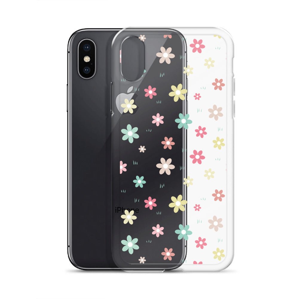 Flowers Doodle Clear iPhone® Case, Transparent Luxury Cover, Scratch-Resistant, Available For All Models, JHTEE Accessories., - JHTEE, Clear iPhone case, Clear phone case, Dust-proof case, #tag4#, #tag5#, #tag6#, #tag7#, #tag8#, #tag9#, #tag10#, #tag11#, #tag12#, #tag13#, #tag14#, #tag15#, #tag16#, #tag17#, #