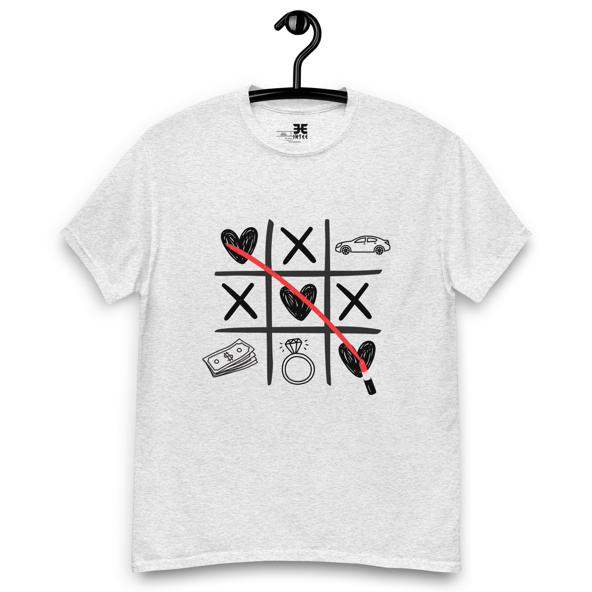 Love Tic Tac Toe Graphic Tee, Unisex T-Shirt, JHTEE Apparel, Casual TShirt - JHTEE
