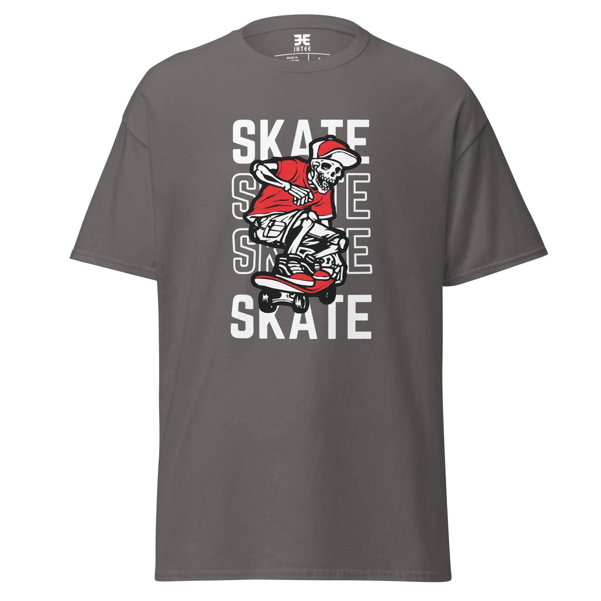 Skeleton Roller Skate Graphic Tee, Unisex T-Shirt, JHTEE Apparel, Fun Sport TShirt - JHTEE
