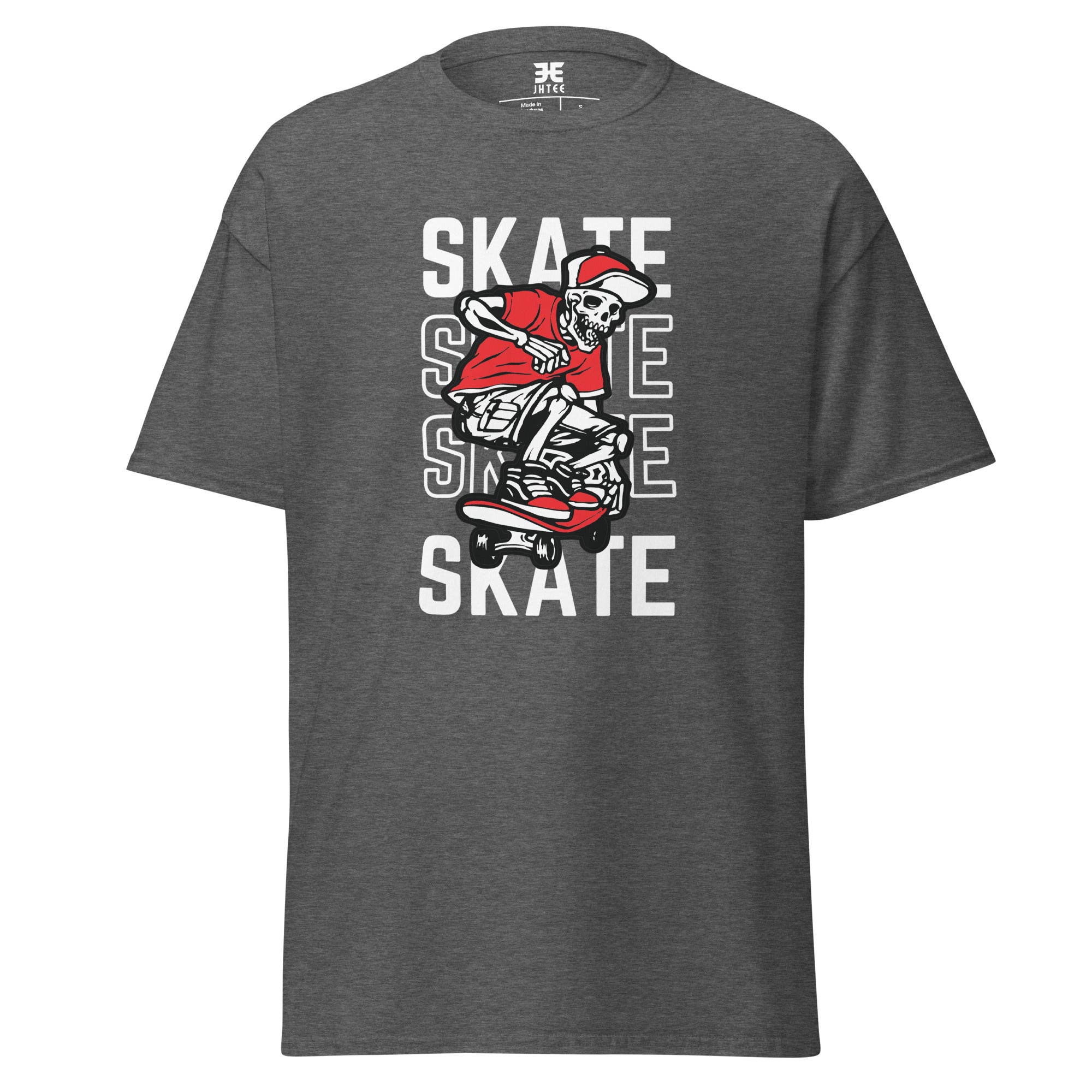 Skeleton Roller Skate Graphic Tee, Unisex T-Shirt, JHTEE Apparel, Fun Sport TShirt - JHTEE