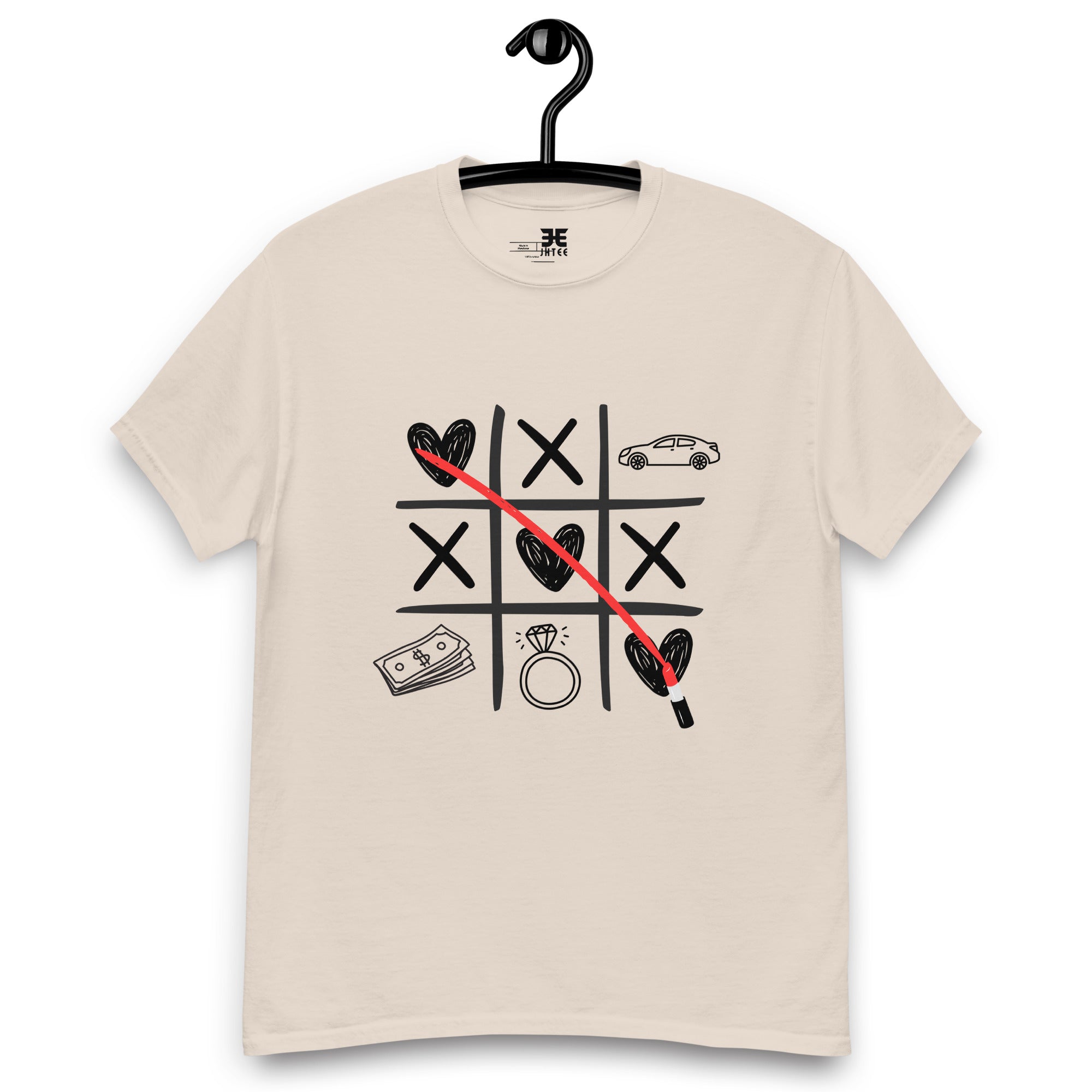 Love Tic Tac Toe Graphic Tee, Unisex T-Shirt, JHTEE Apparel, Casual TShirt - JHTEE