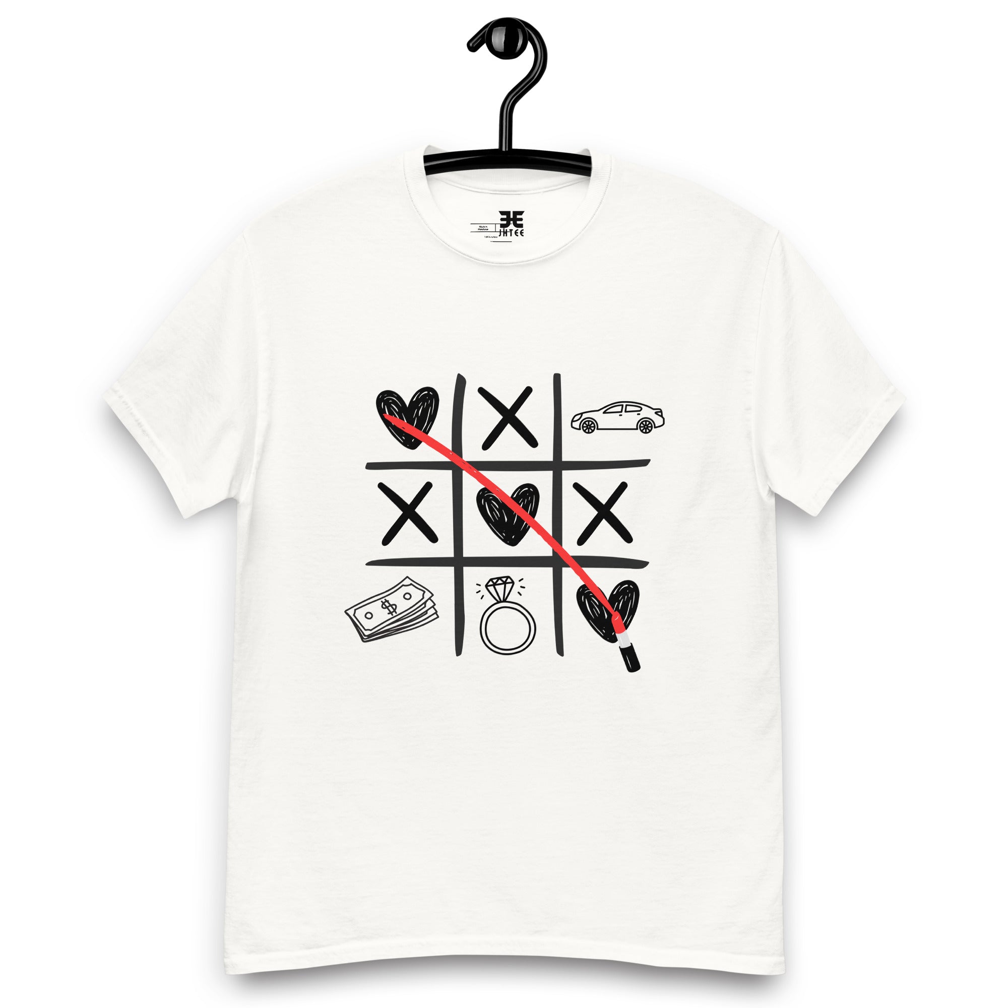 Love Tic Tac Toe Graphic Tee, Unisex T-Shirt, JHTEE Apparel, Casual TShirt - JHTEE