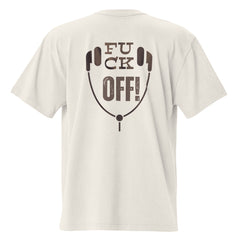 FU CK OFF Back Print Oversized Faded T-Shirt