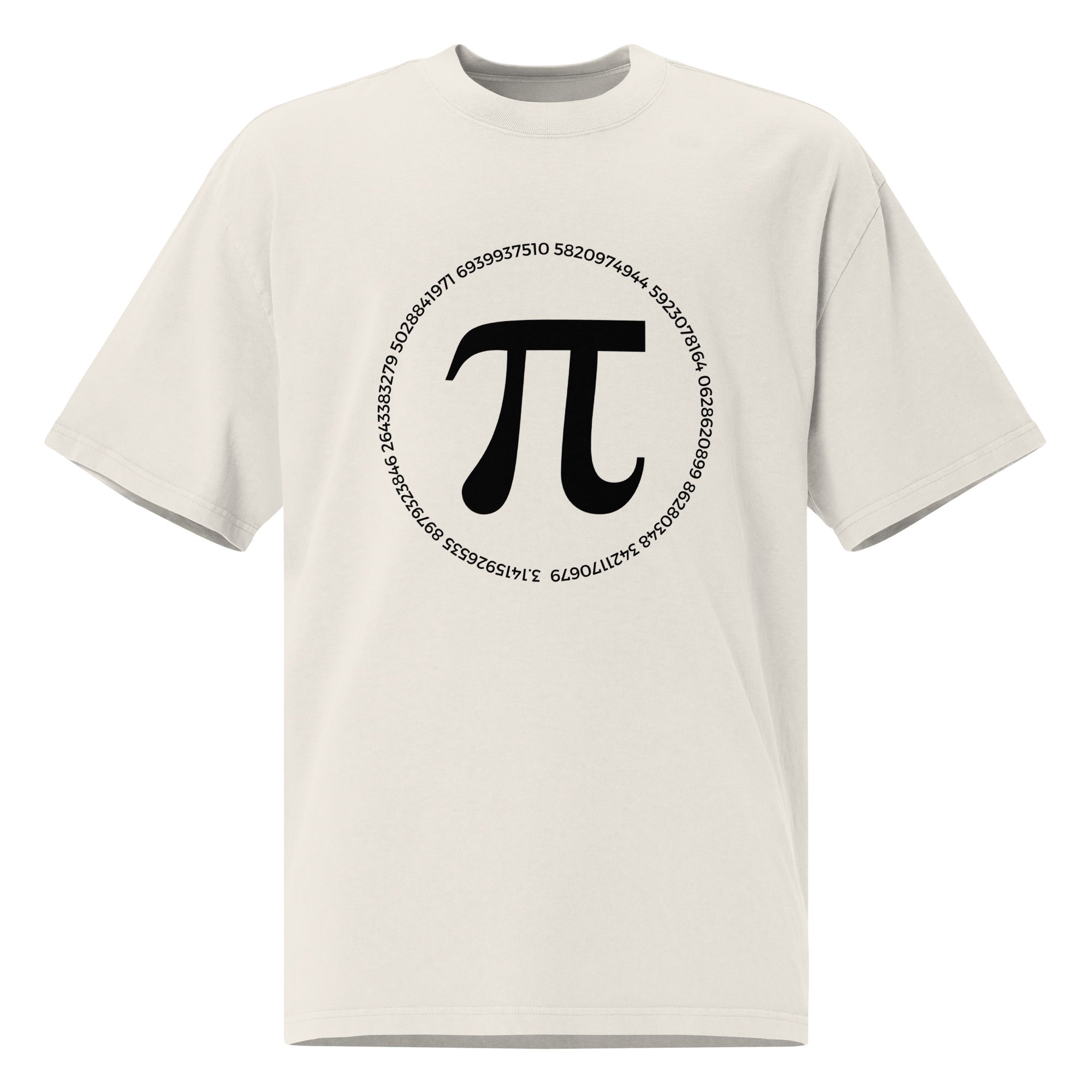 𝛑 Pi Value Oversized Faded T-shirt
