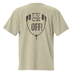 FU CK OFF Back Print Oversized Faded T-Shirt